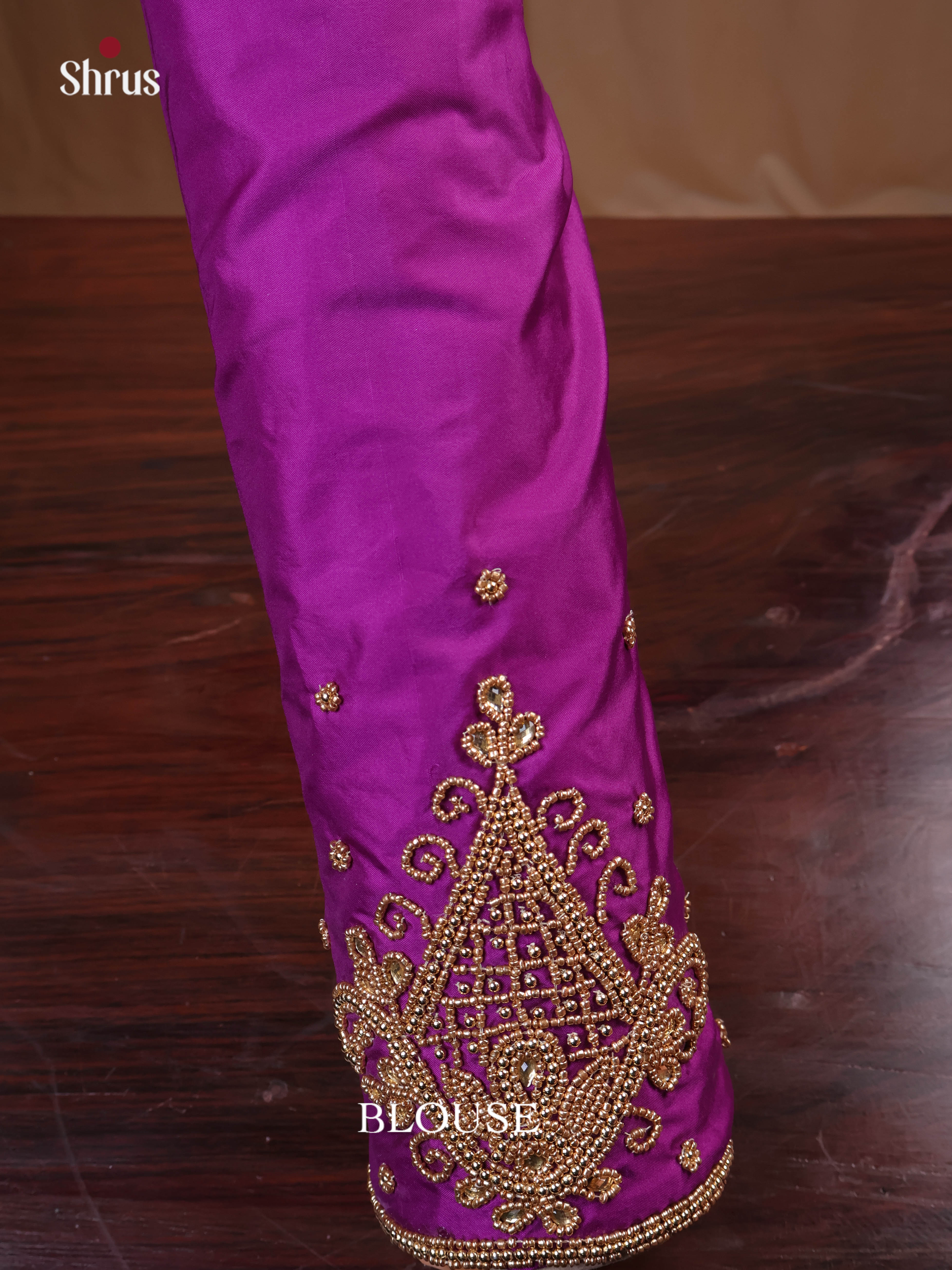 Purple- Aari Blouse - Shop on Shrus.com