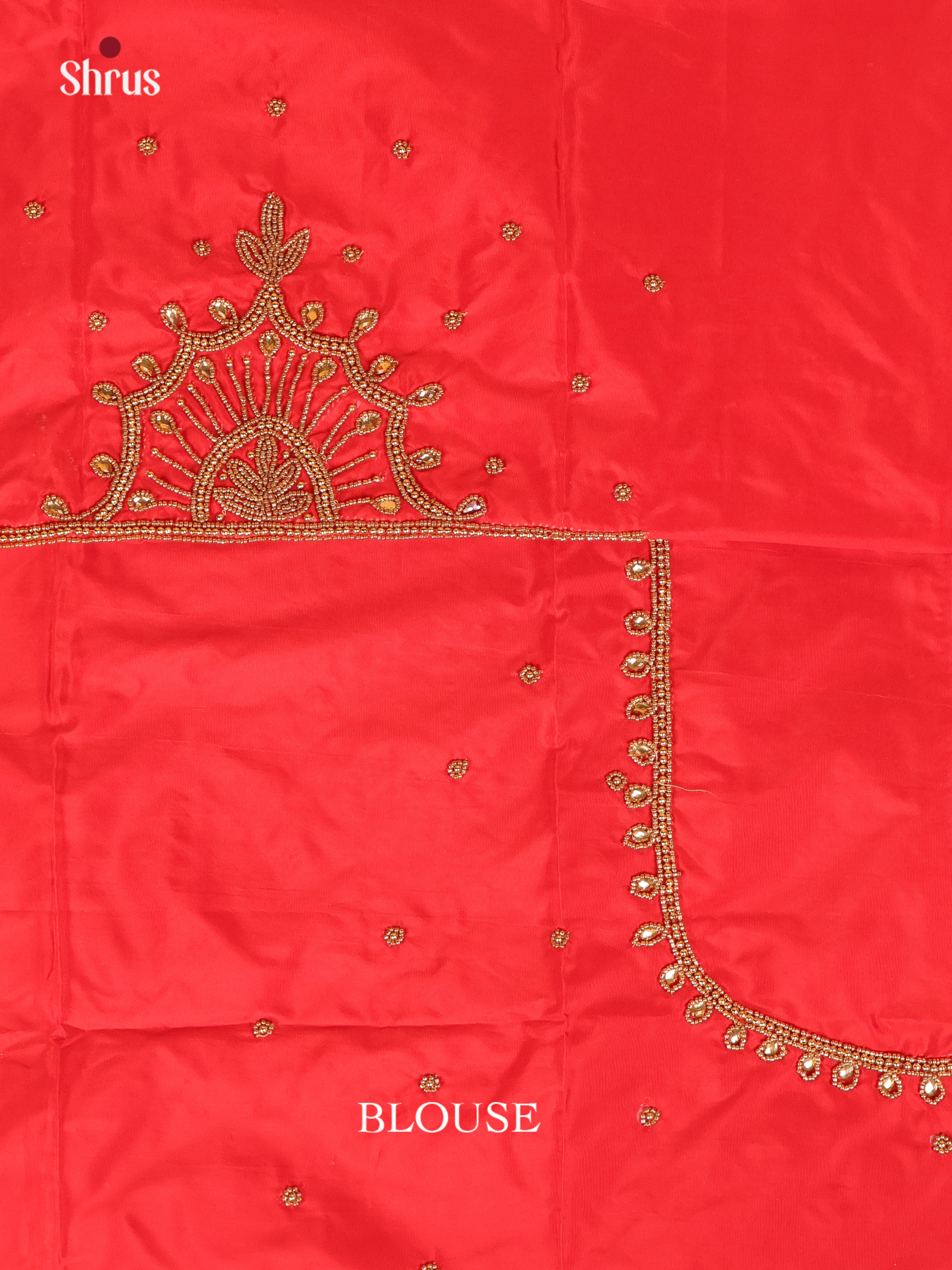Red - Aari Blouse - Shop on Shrus.com