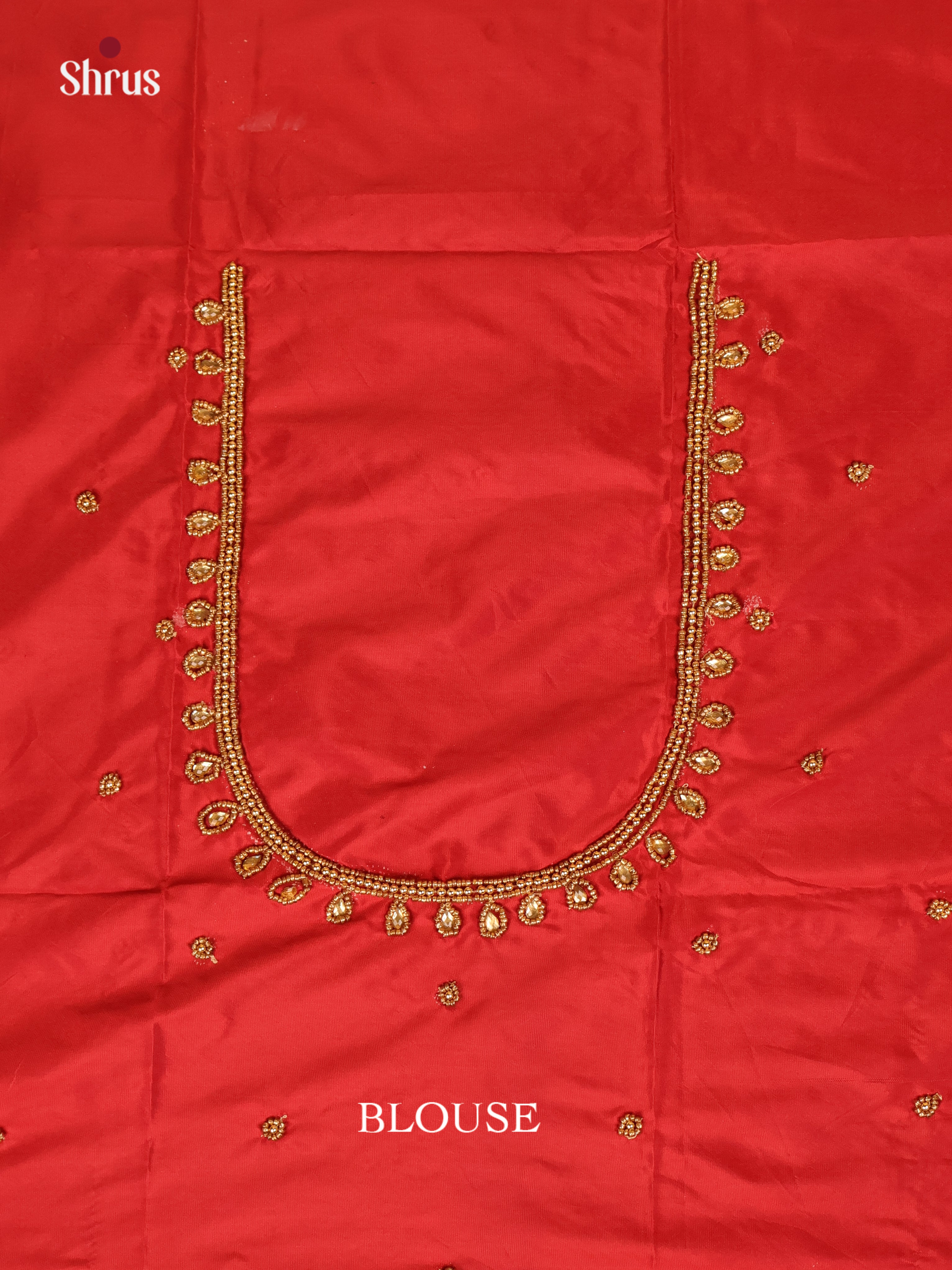 Red - Aari Blouse - Shop on Shrus.com