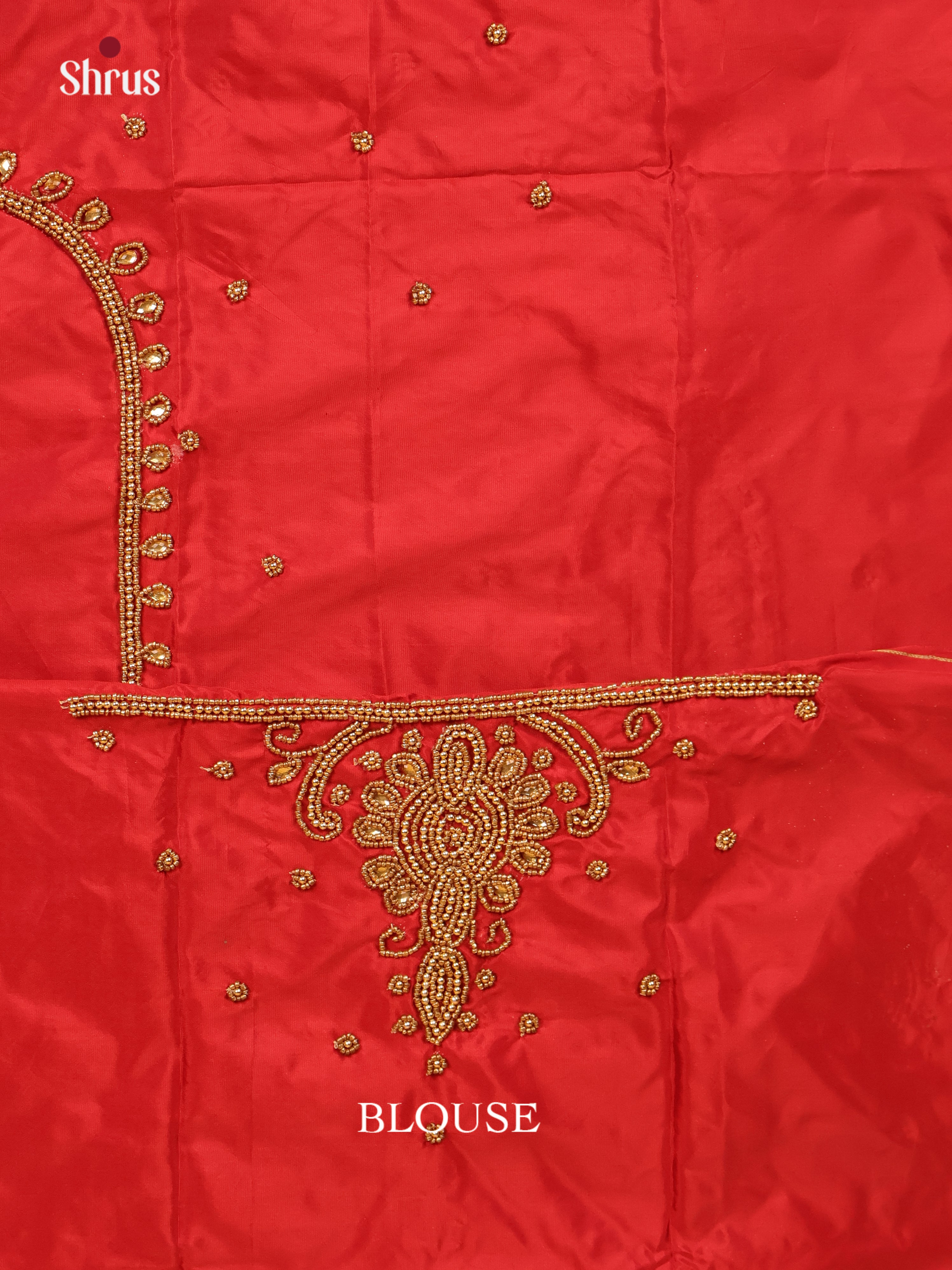 Red - Aari Blouse - Shop on Shrus.com