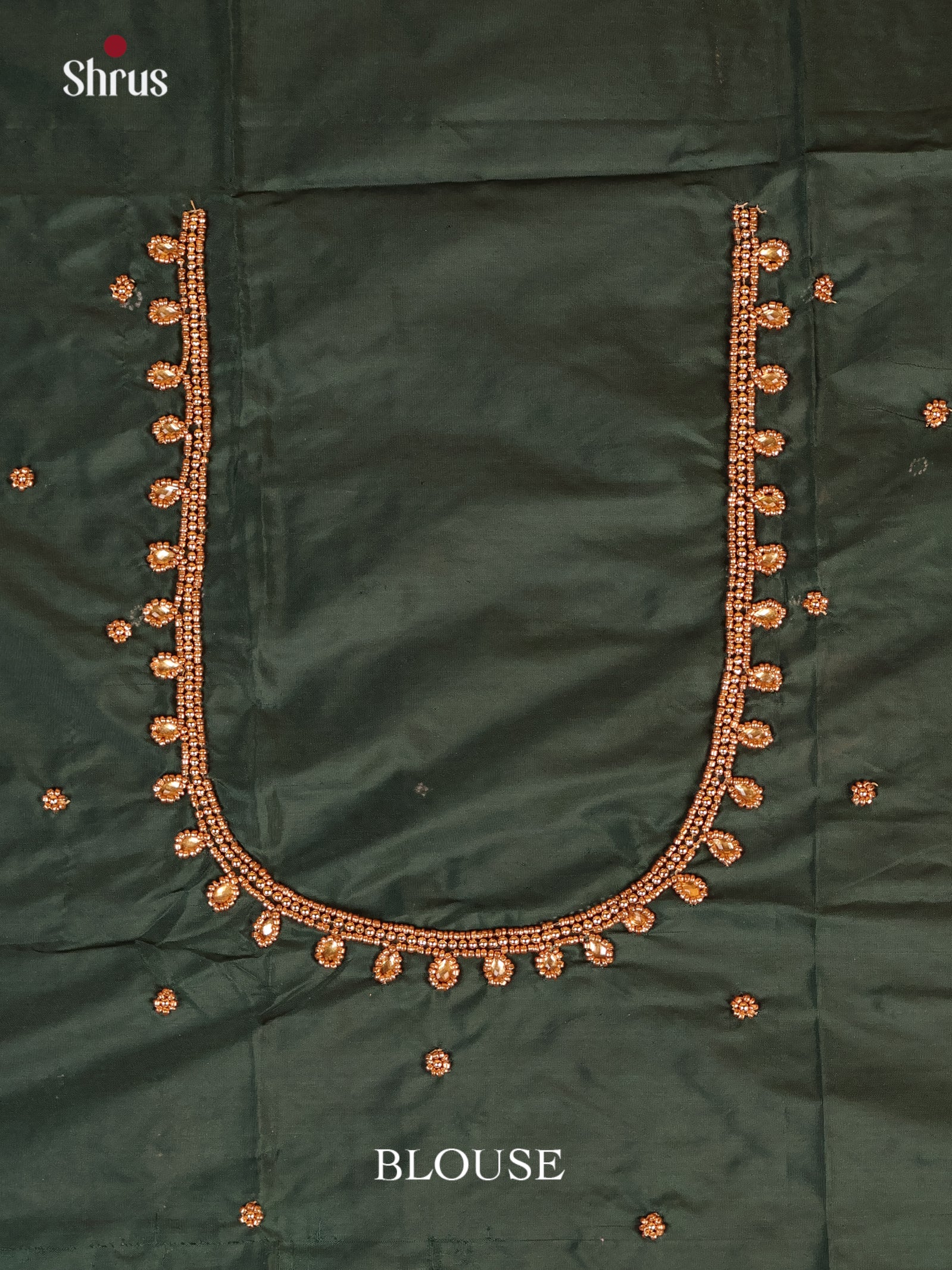 Dark Green- Aari Blouse - Shop on Shrus.com
