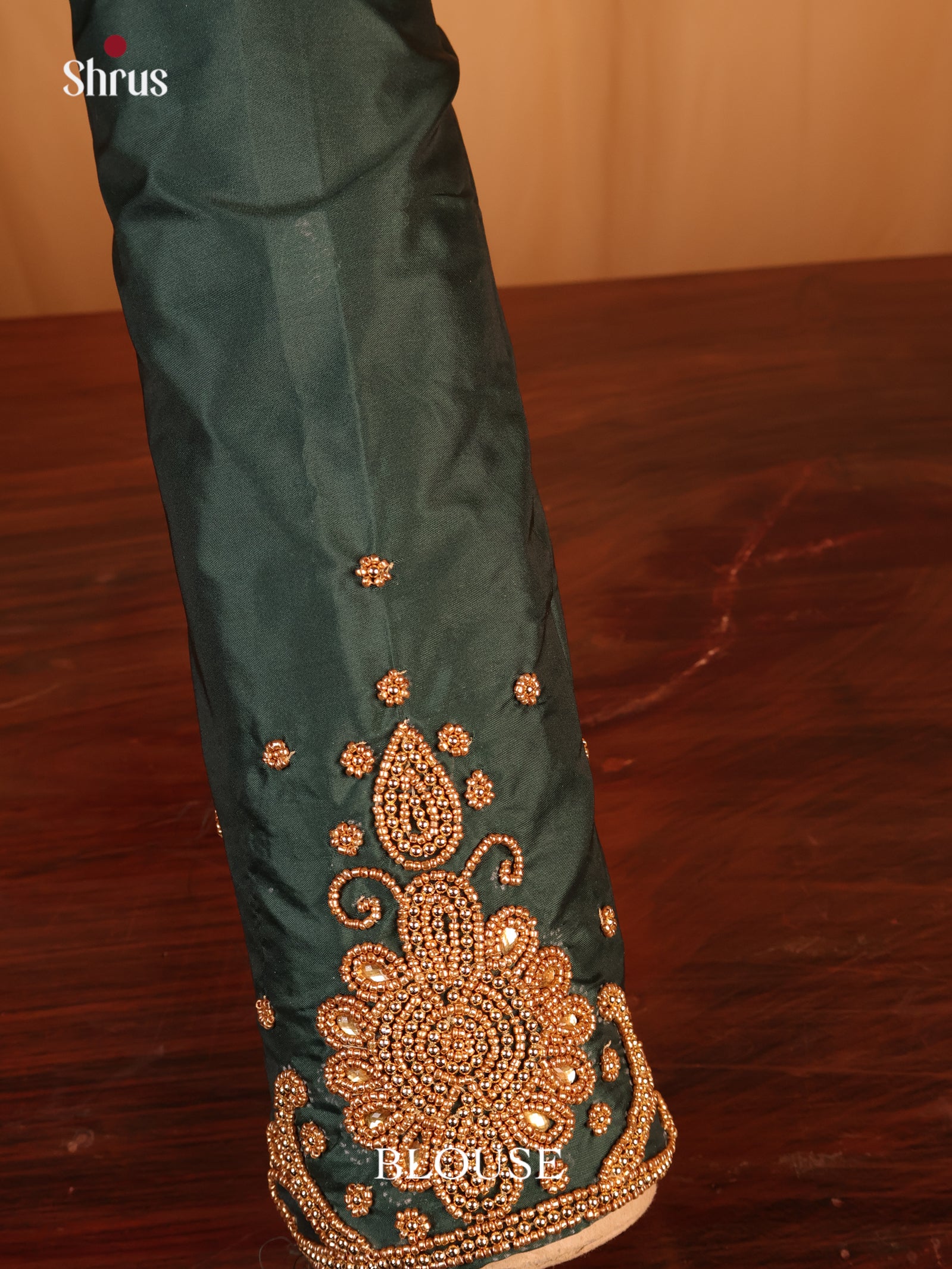 Dark Green- Aari Blouse - Shop on Shrus.com