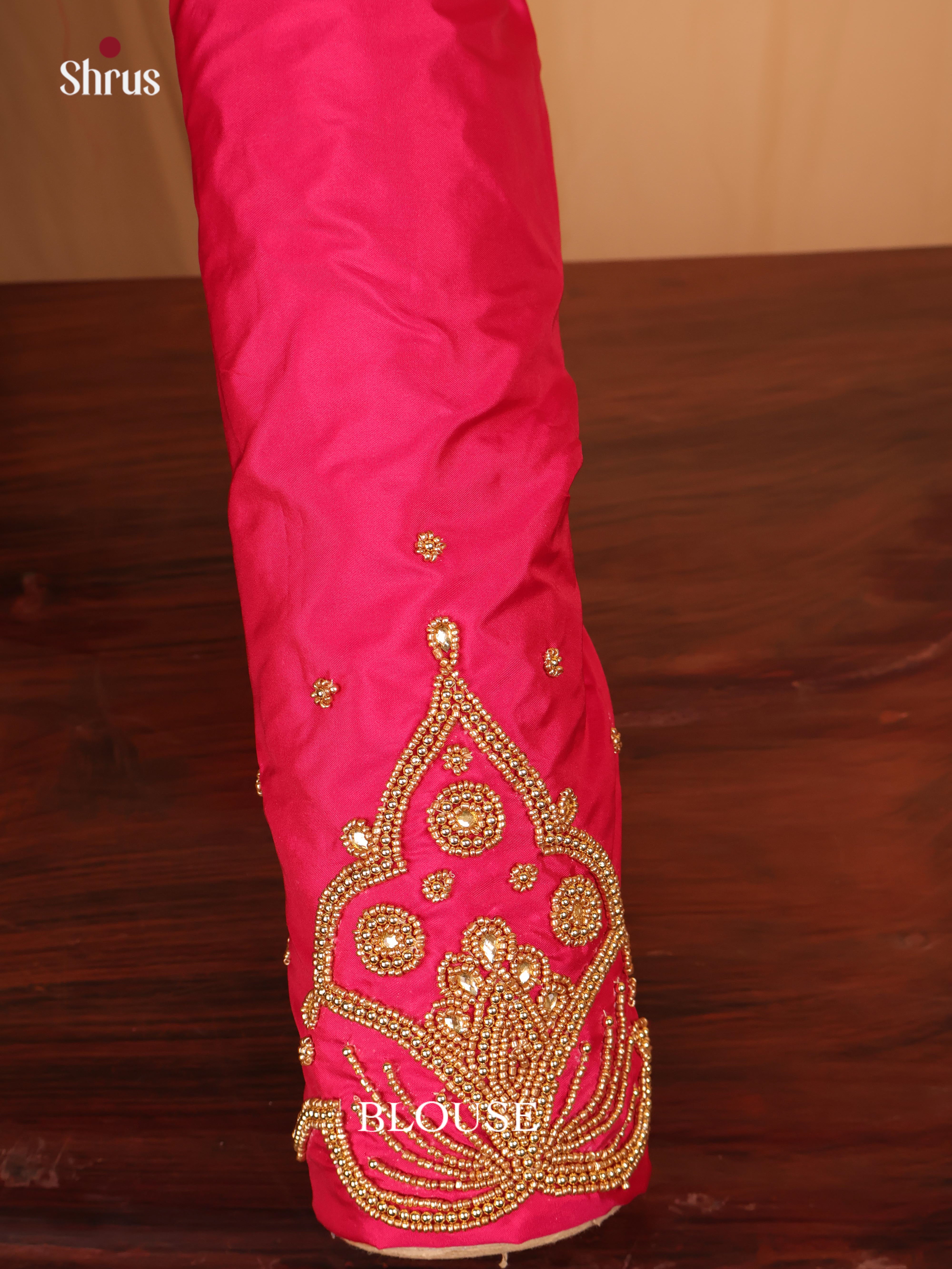 Pink - Aari Blouse - Shop on Shrus.com