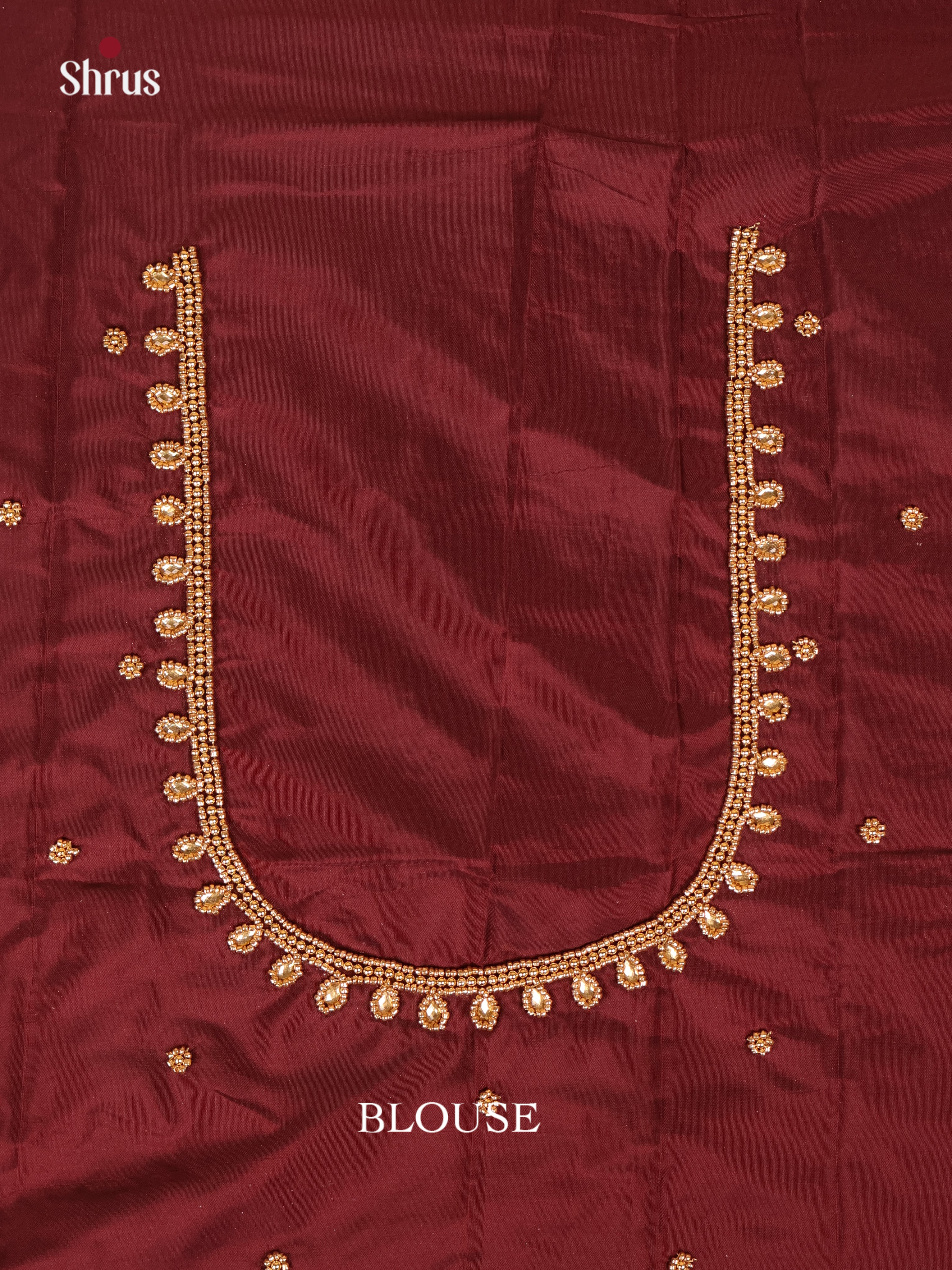 Brown- Aari Blouse - Shop on Shrus.com