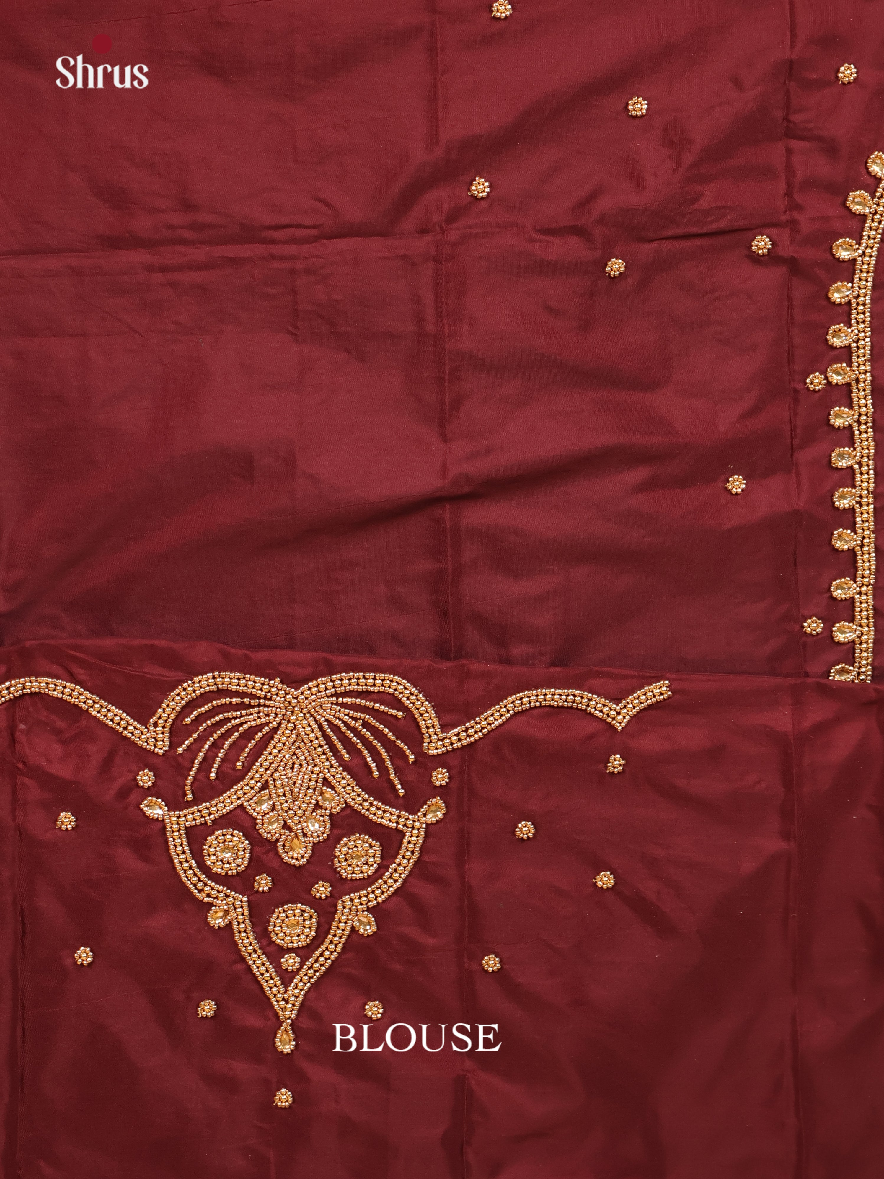 Brown- Aari Blouse - Shop on Shrus.com