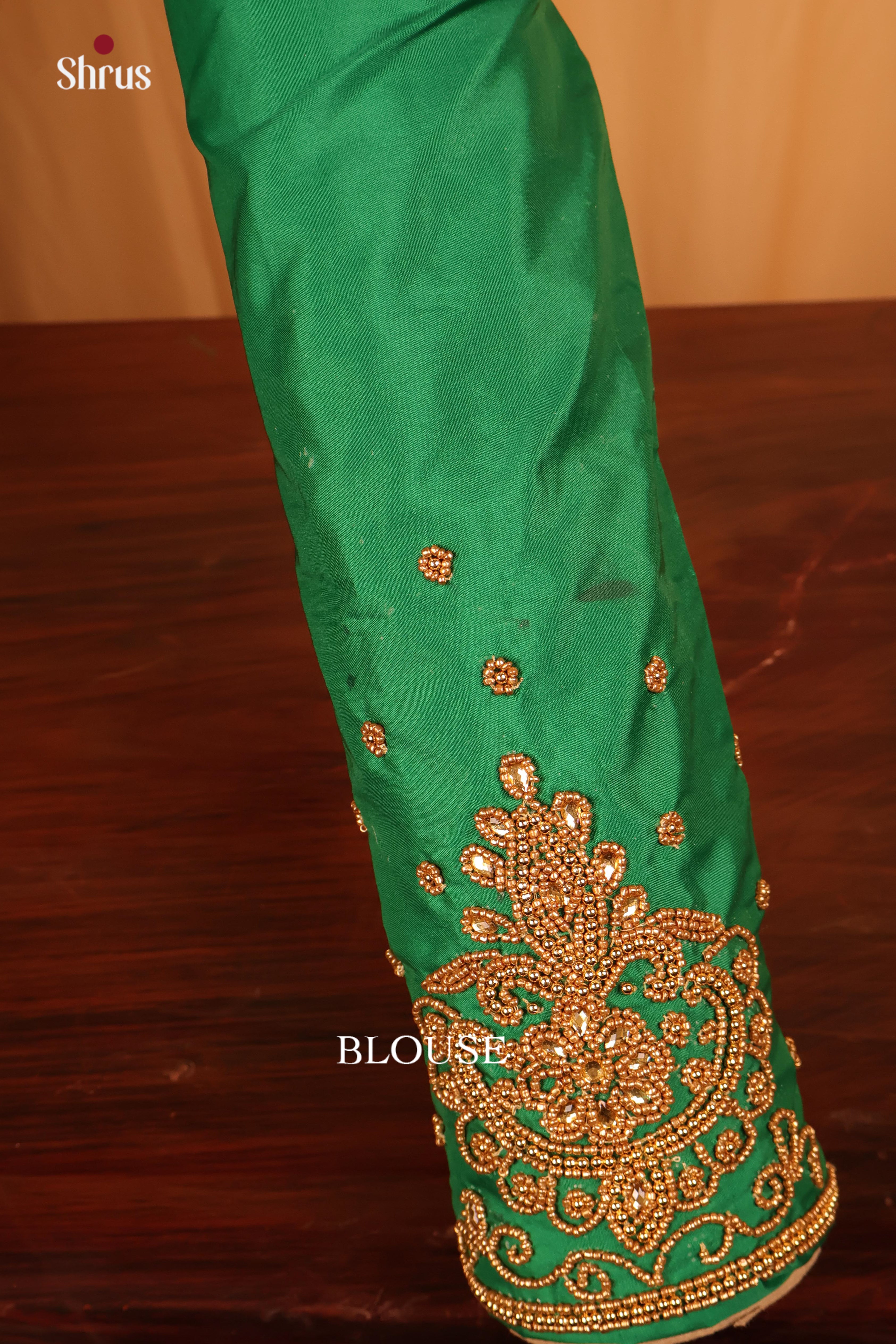 Green - Aari Blouse - Shop on Shrus.com
