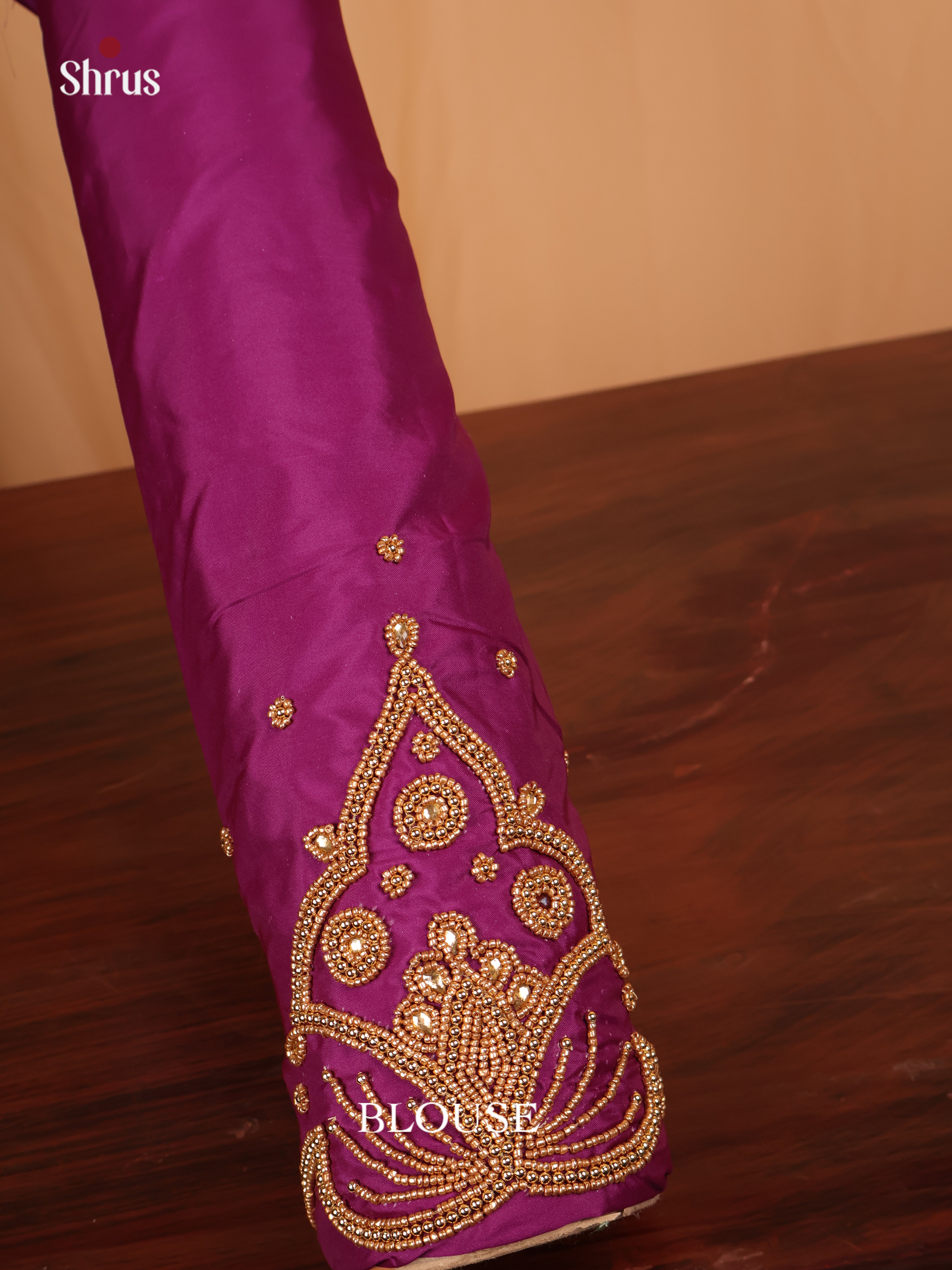 Purple - Aari Blouse - Shop on Shrus.com