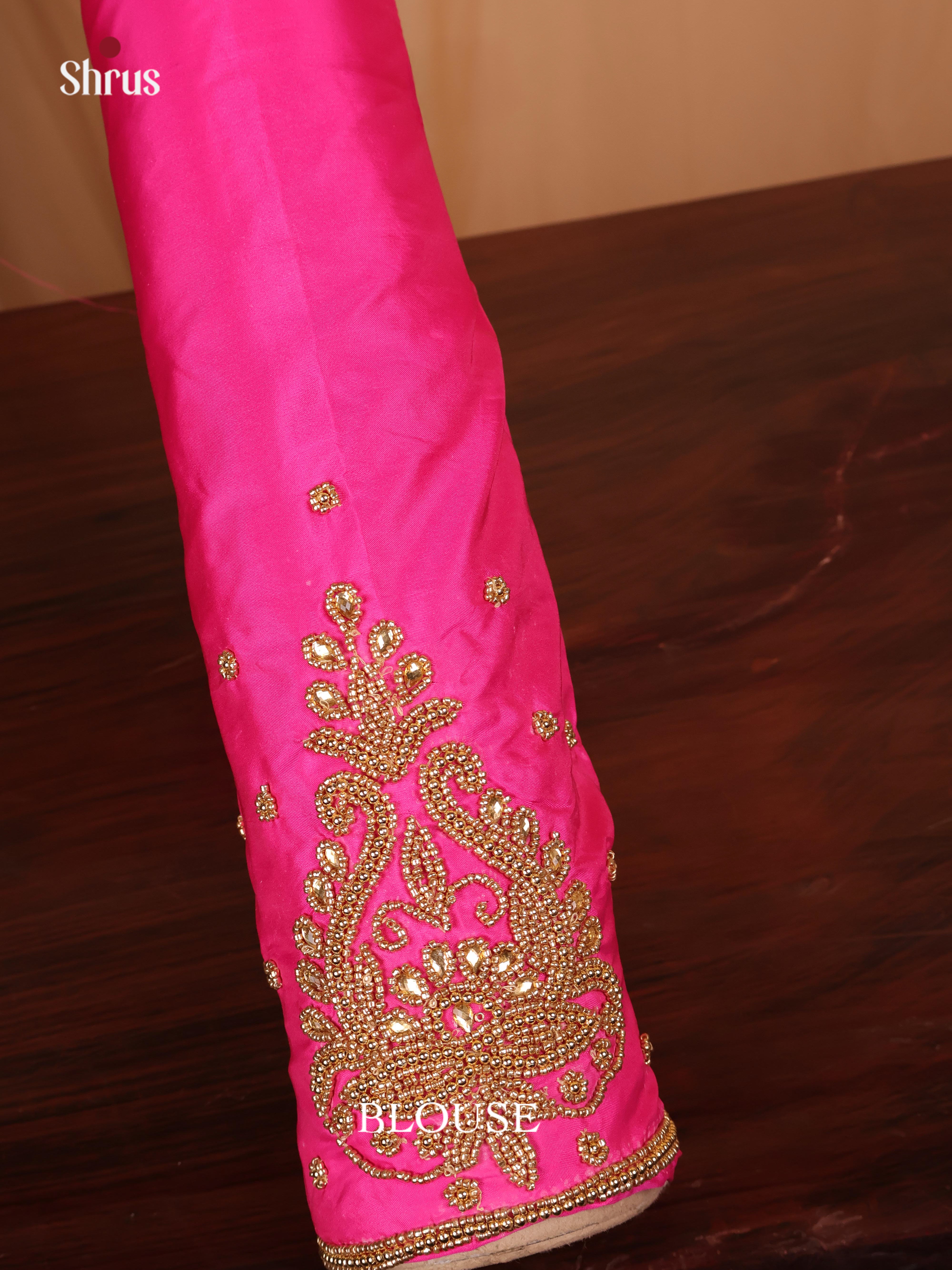 Pink- Aari Blouse - Shop on Shrus.com