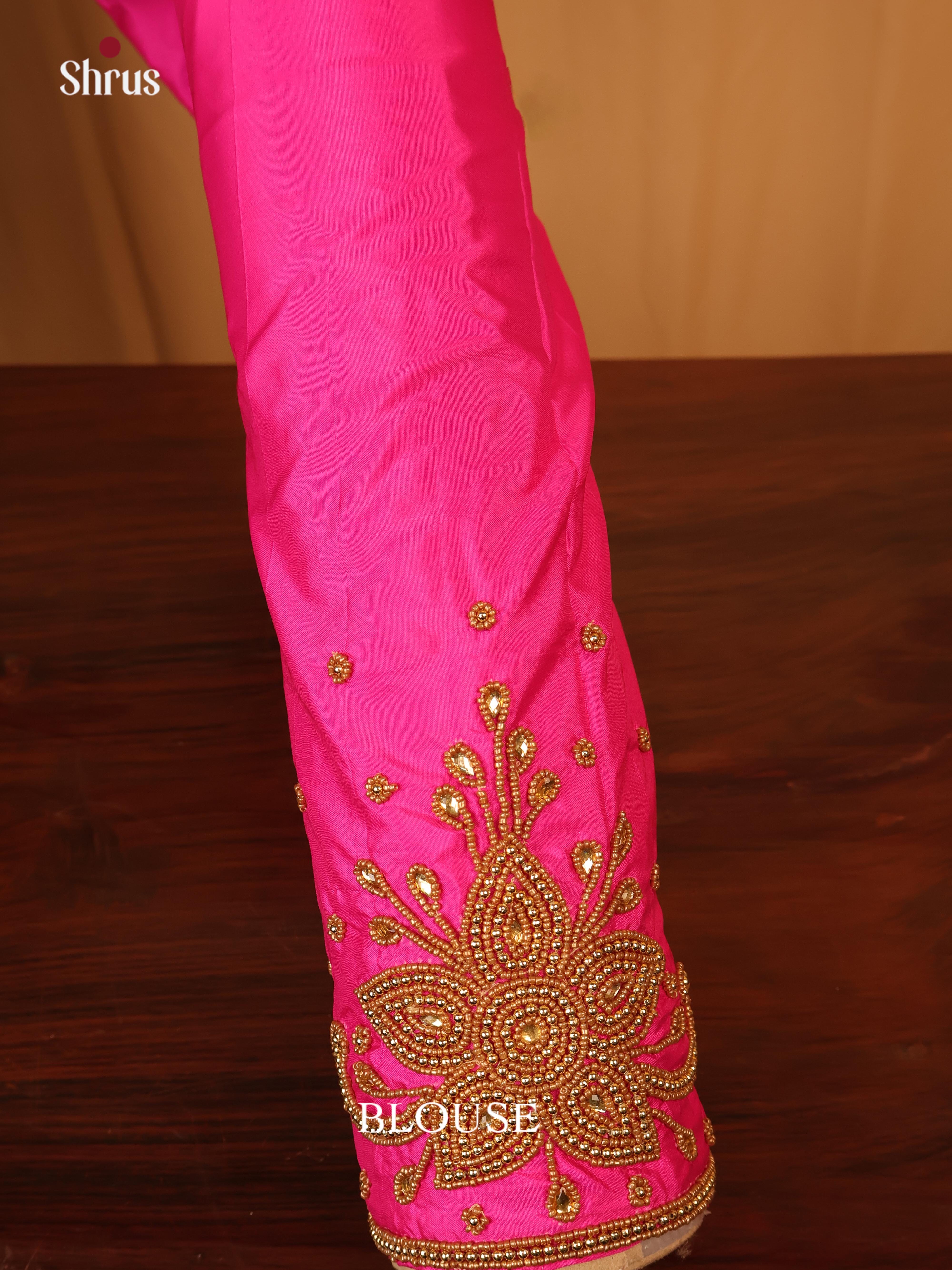Pink - Aari Blouse - Shop on Shrus.com