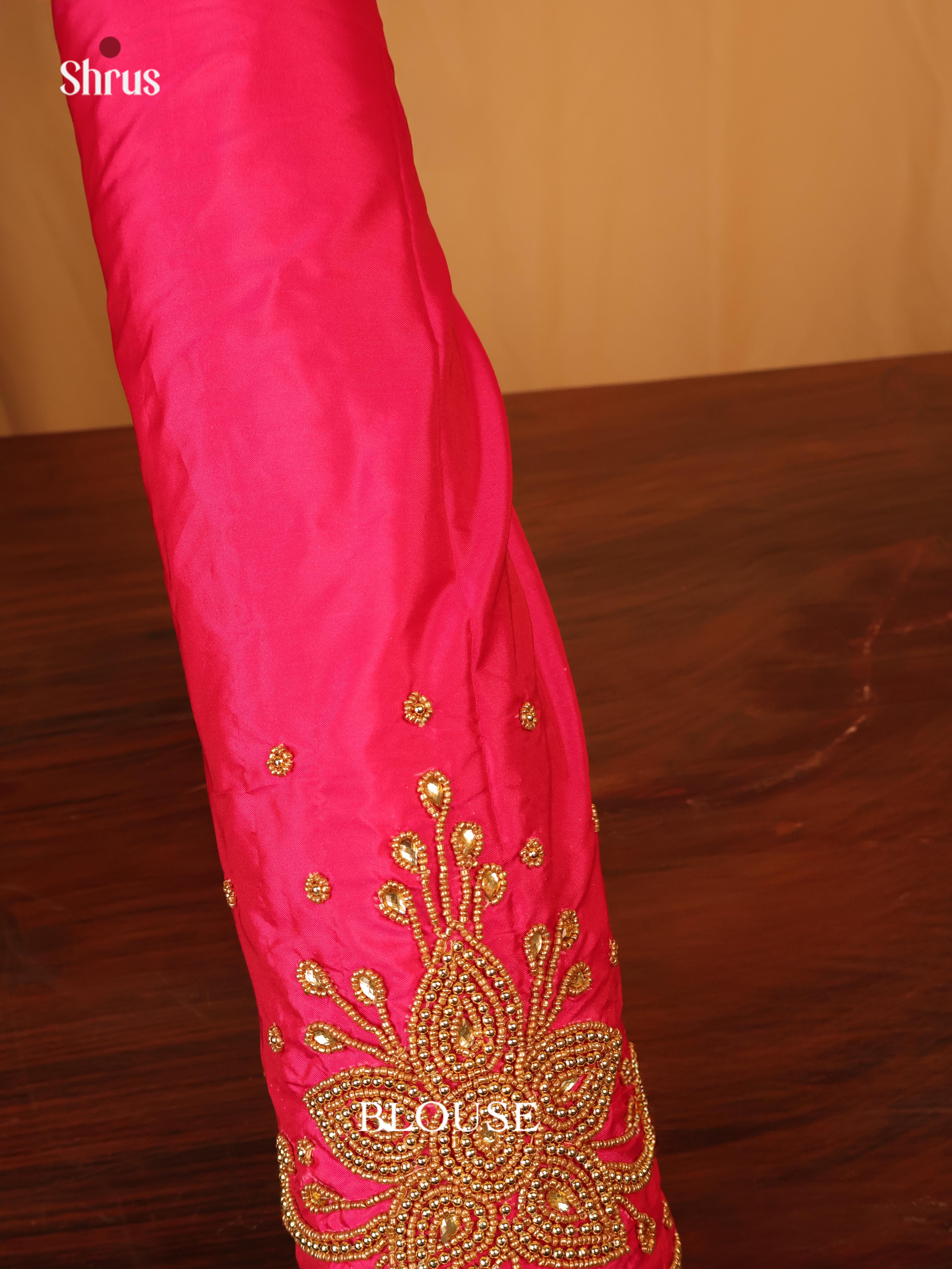 Pink - Aari Blouse - Shop on Shrus.com
