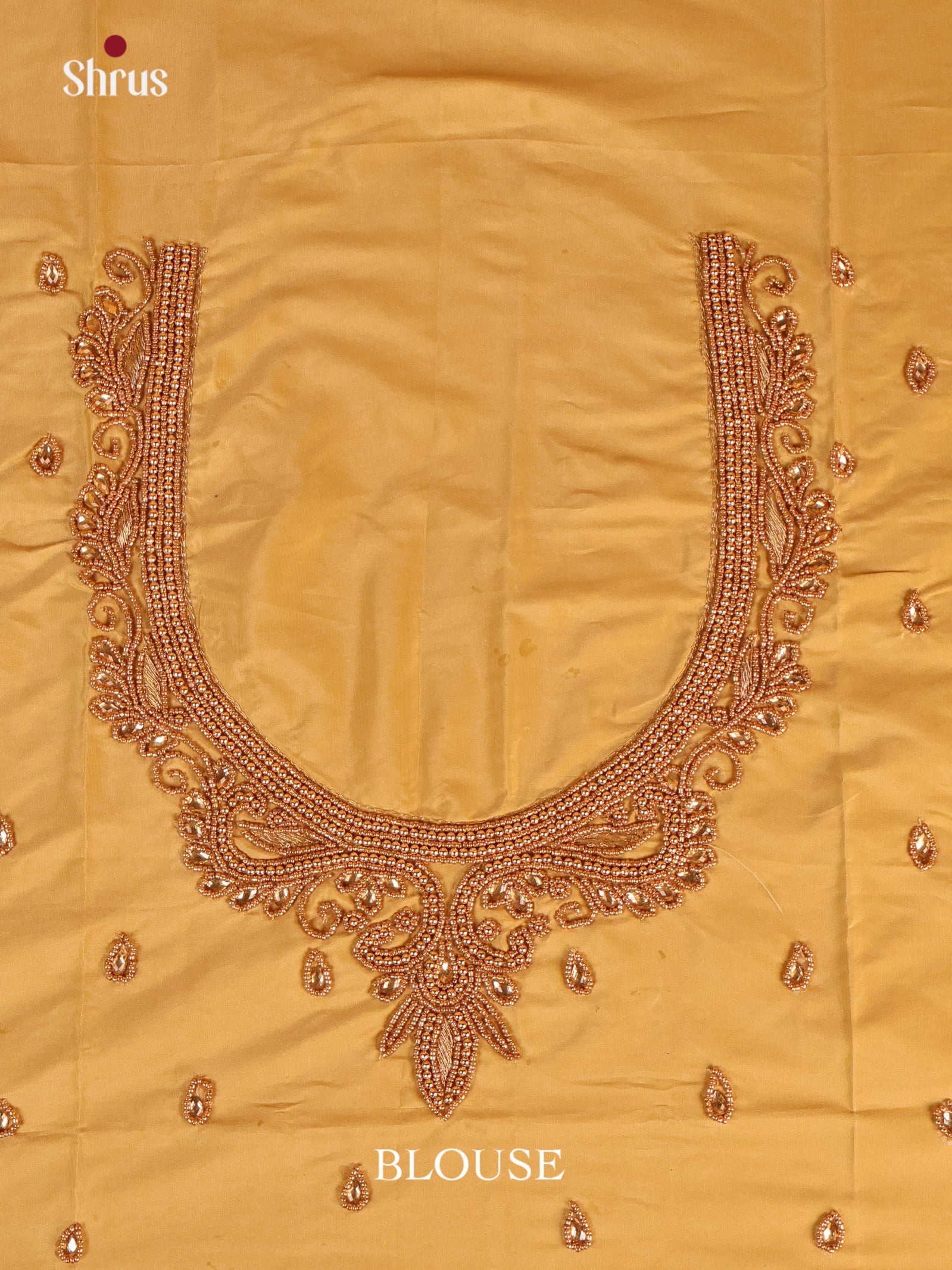 Dull Gold - Aari Blouse - Shop on Shrus.com