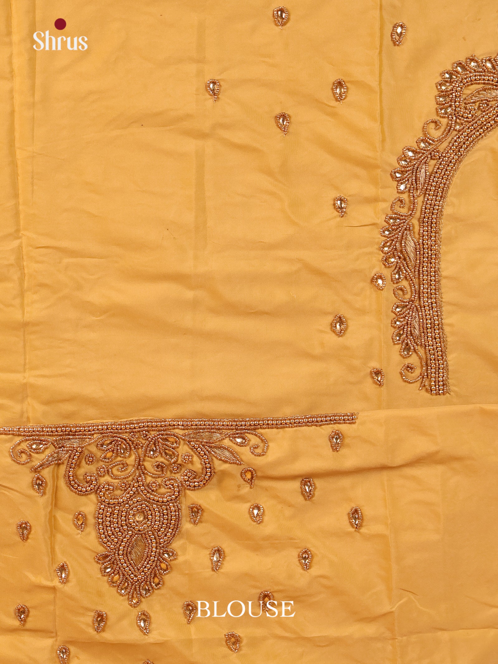 Dull Gold - Aari Blouse - Shop on Shrus.com