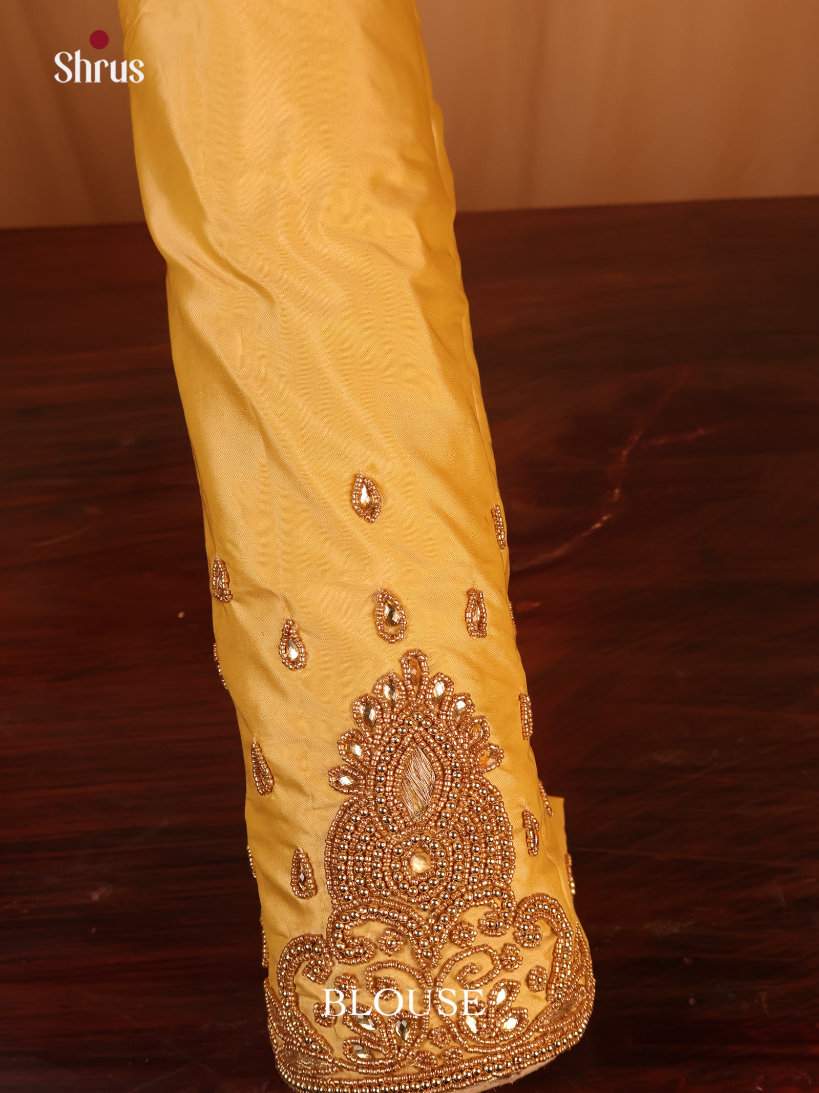 Dull Gold - Aari Blouse - Shop on Shrus.com