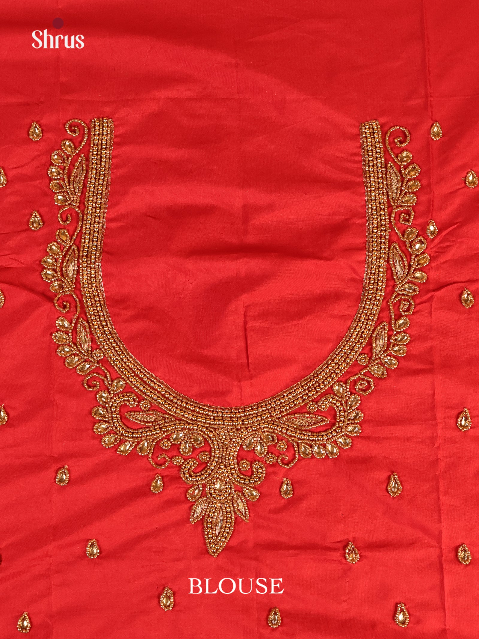 Red - Aari Blouse - Shop on Shrus.com
