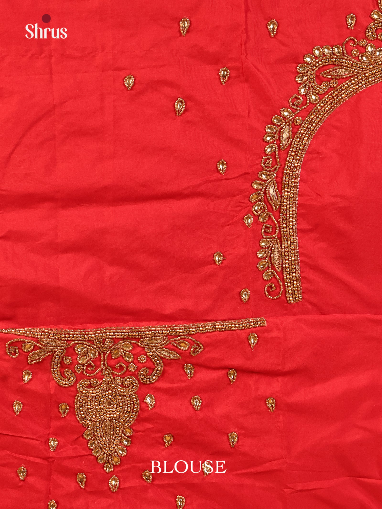 Red - Aari Blouse - Shop on Shrus.com