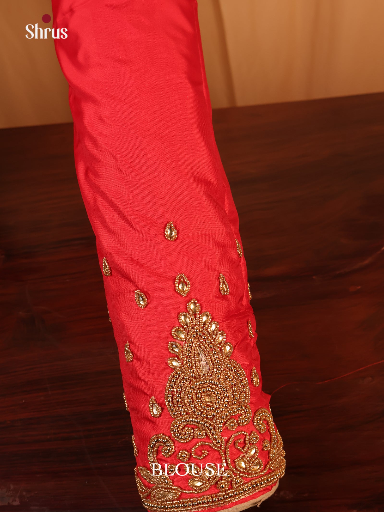 Red - Aari Blouse - Shop on Shrus.com