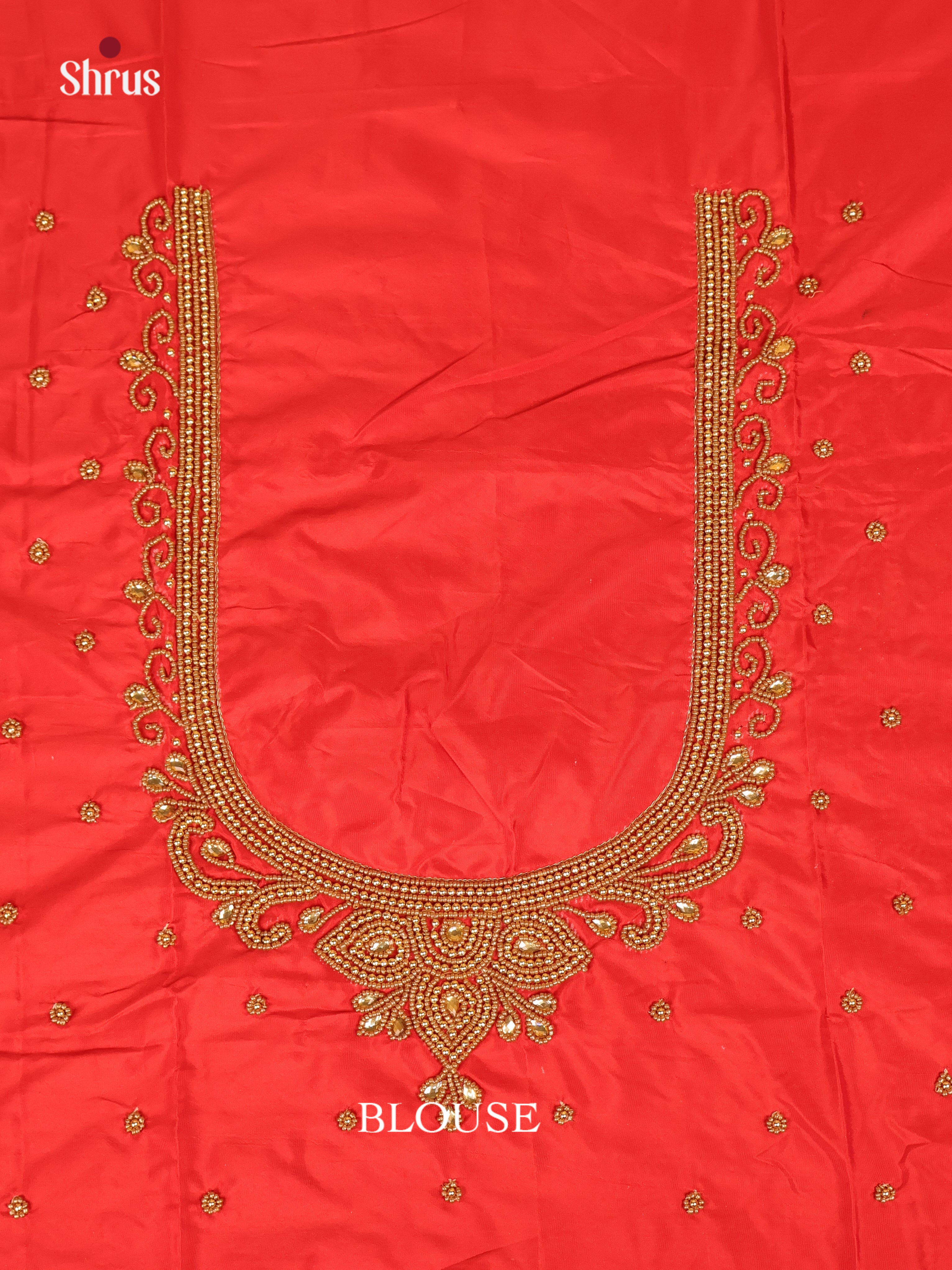 Red- Aari Blouse - Shop on Shrus.com