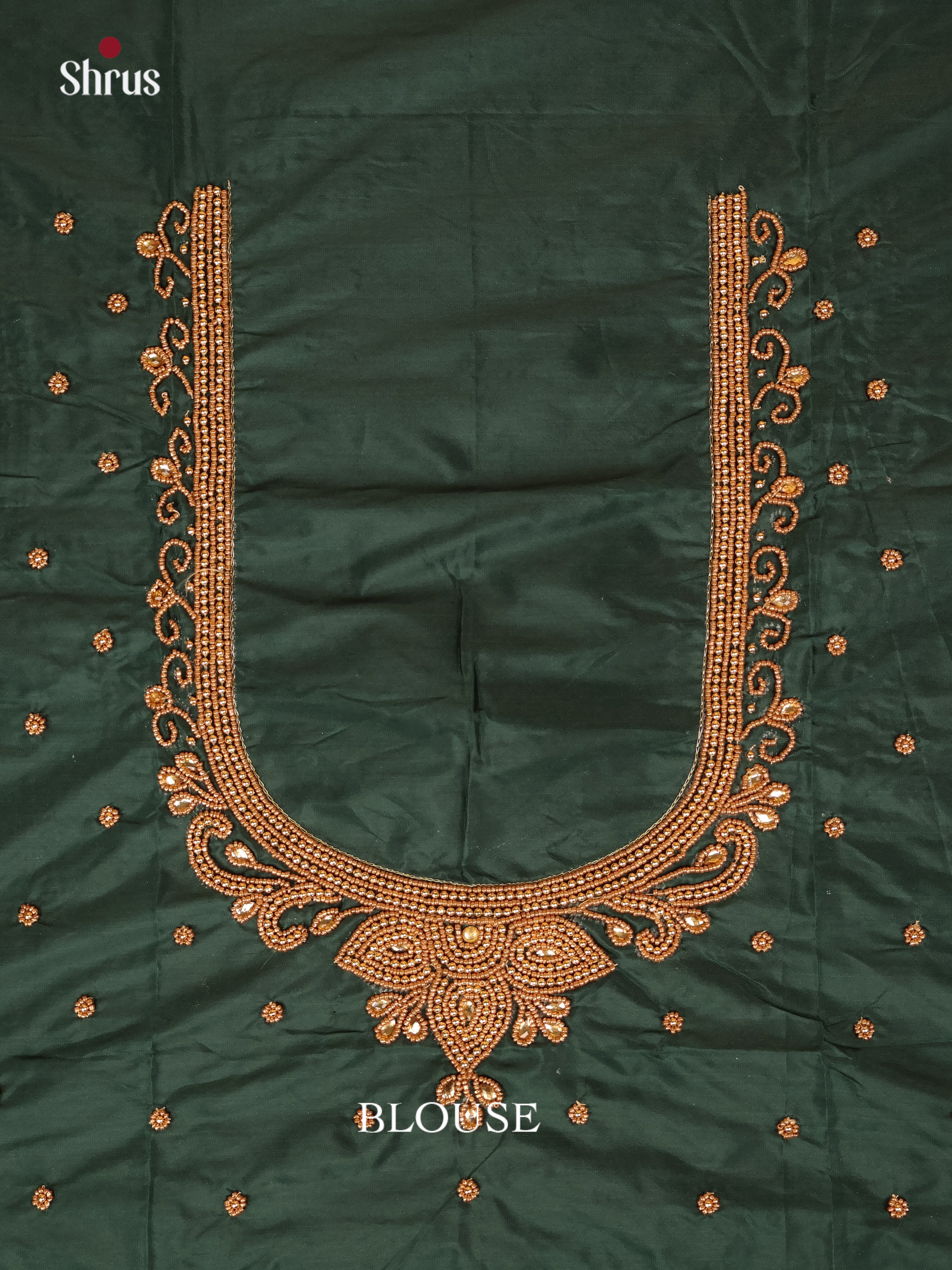 Dark Green - Aari Blouse - Shop on Shrus.com