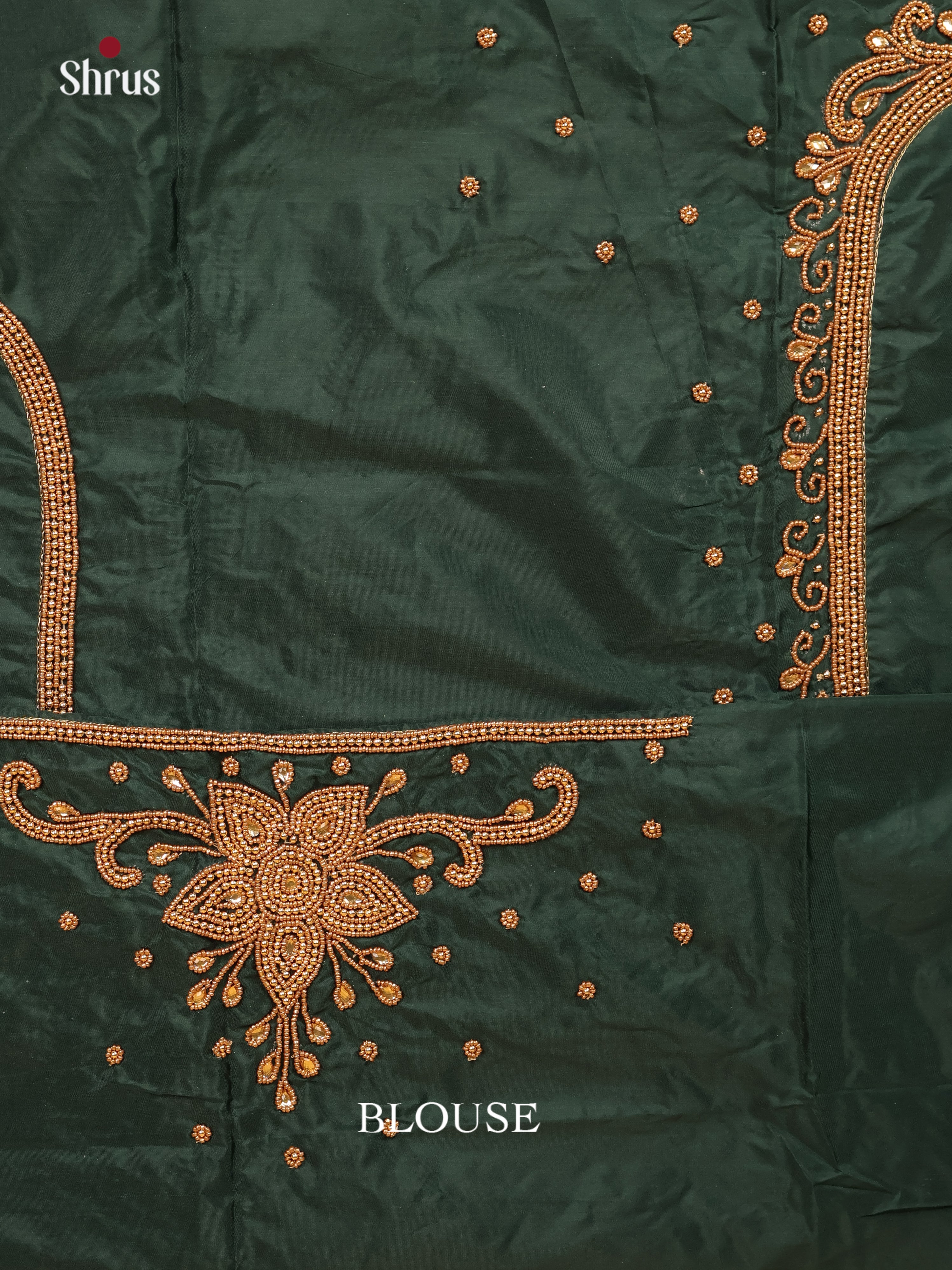 Dark Green - Aari Blouse - Shop on Shrus.com
