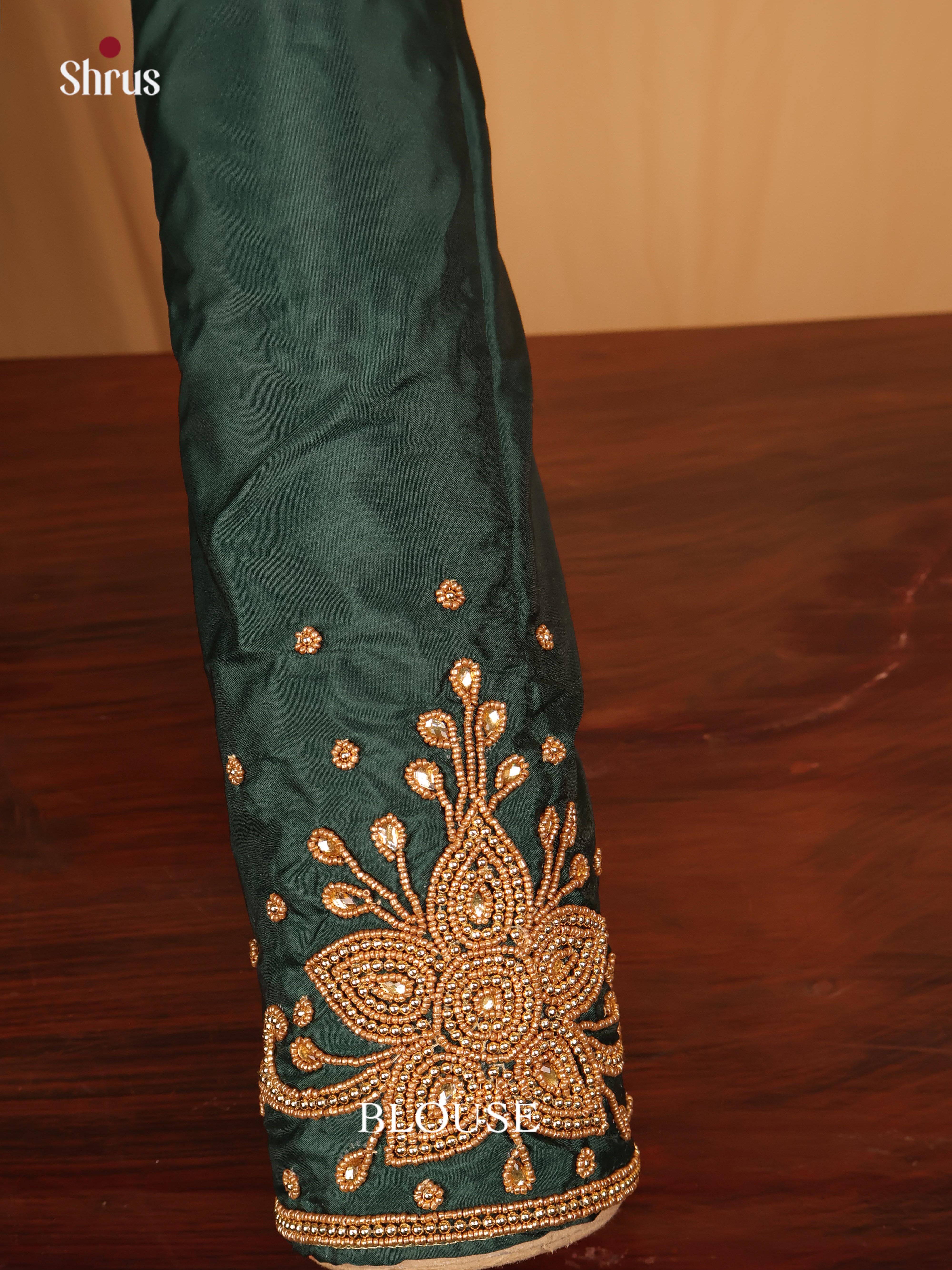 Dark Green - Aari Blouse - Shop on Shrus.com