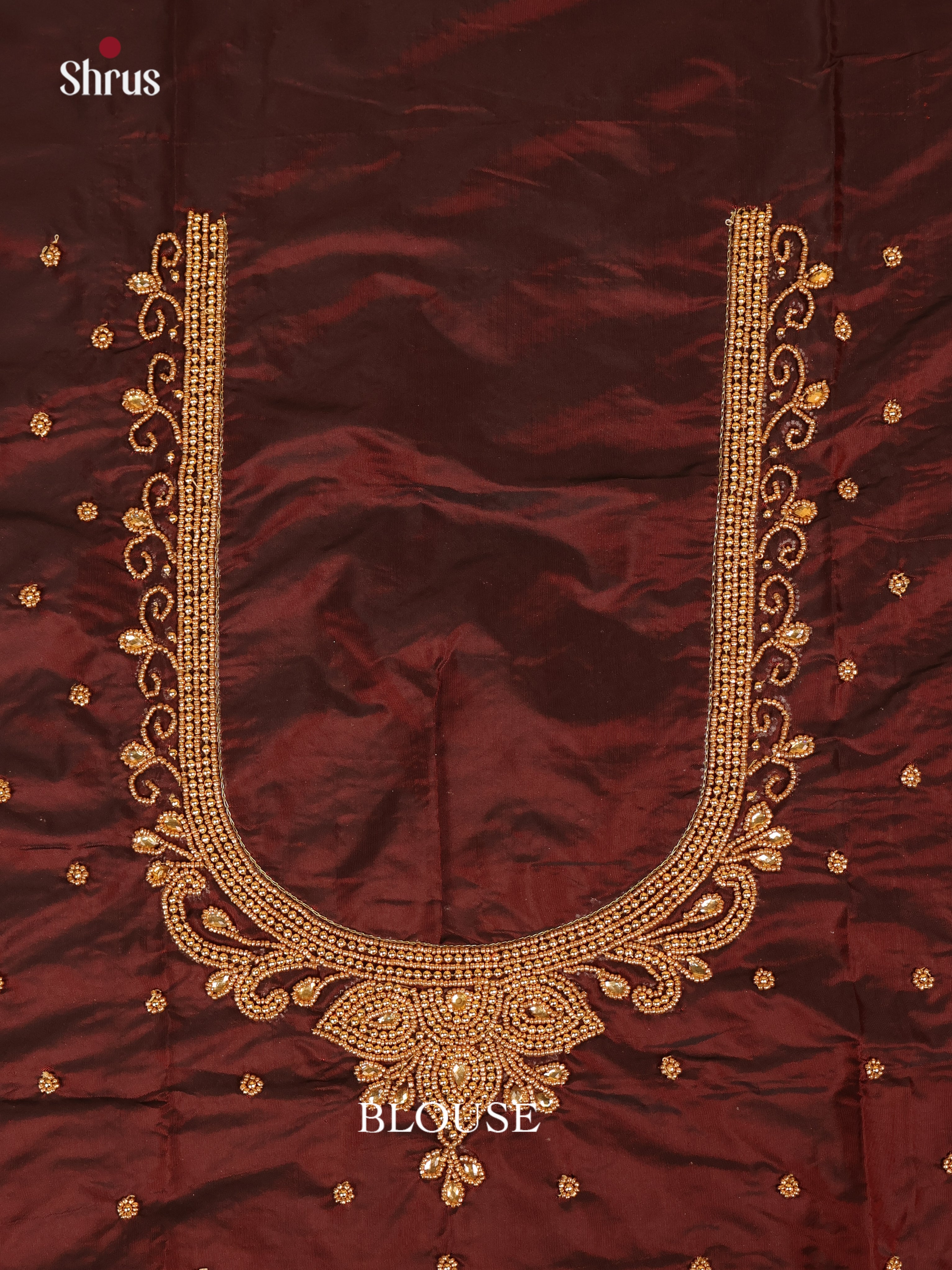 Brown - Aari Blouse - Shop on Shrus.com