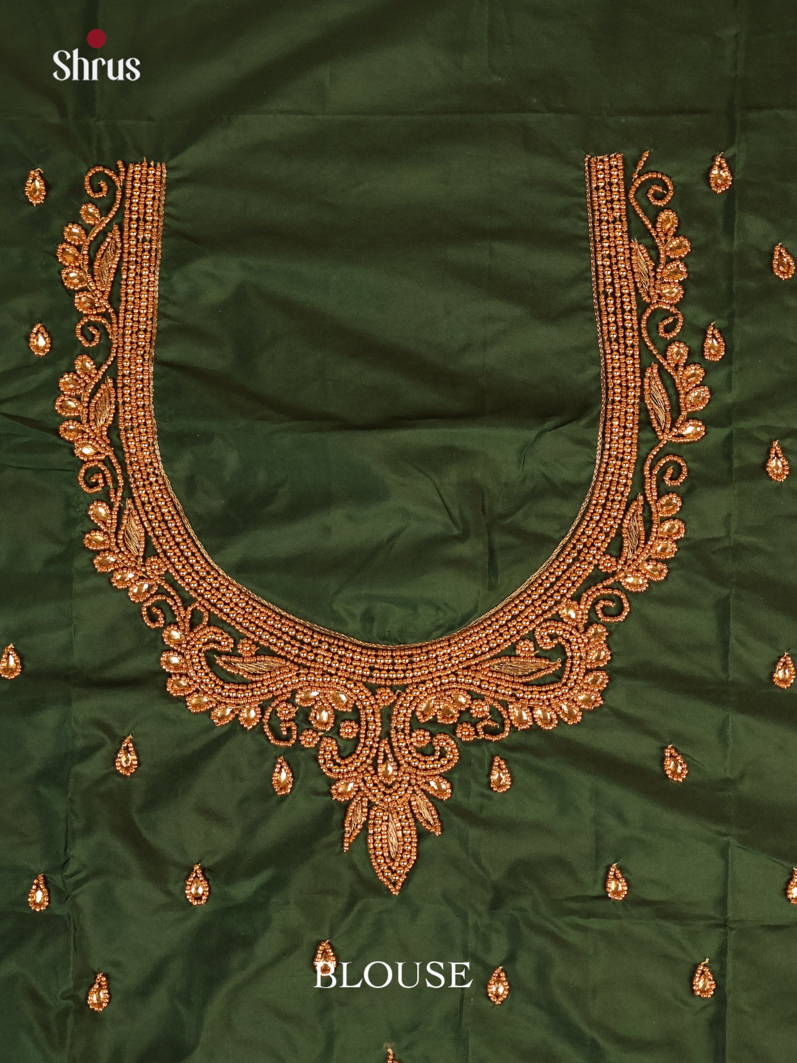 Green - Aari Blouse - Shop on Shrus.com