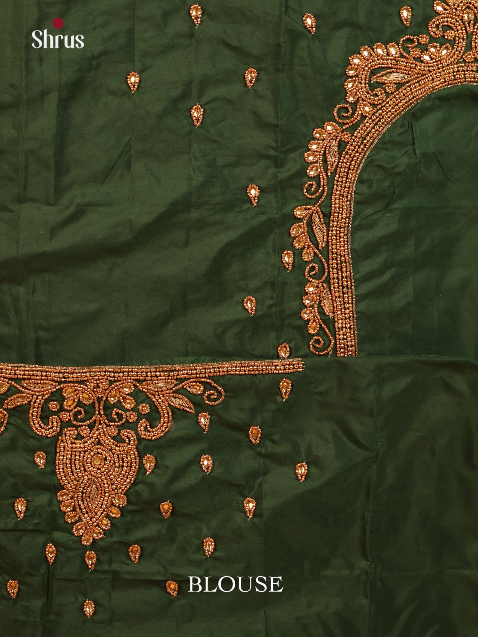 Green - Aari Blouse - Shop on Shrus.com