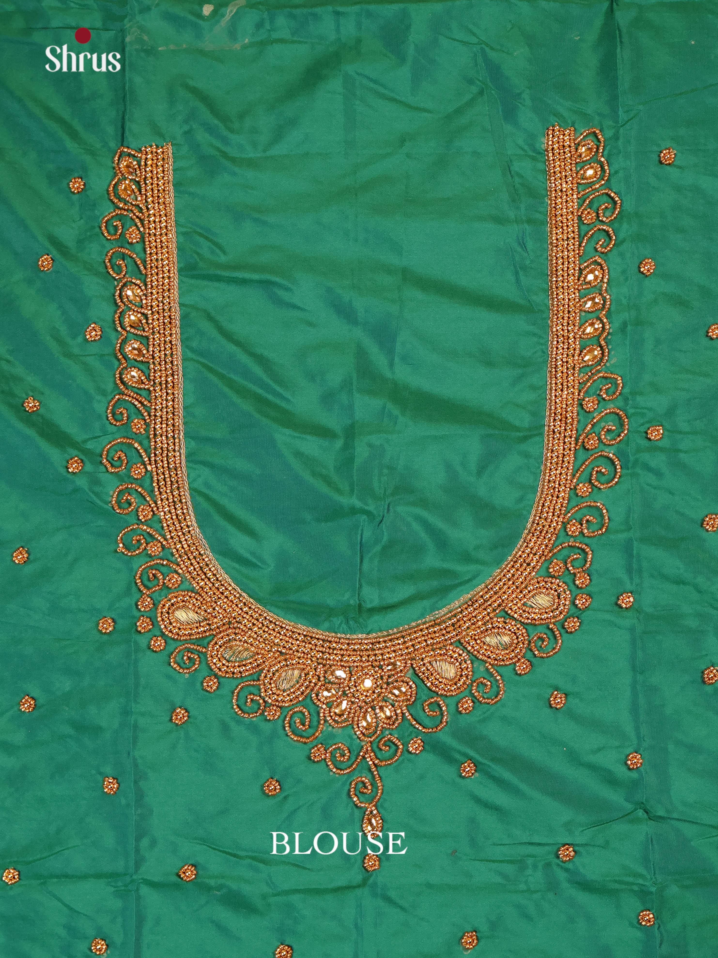 Green - Aari Blouse - Shop on Shrus.com