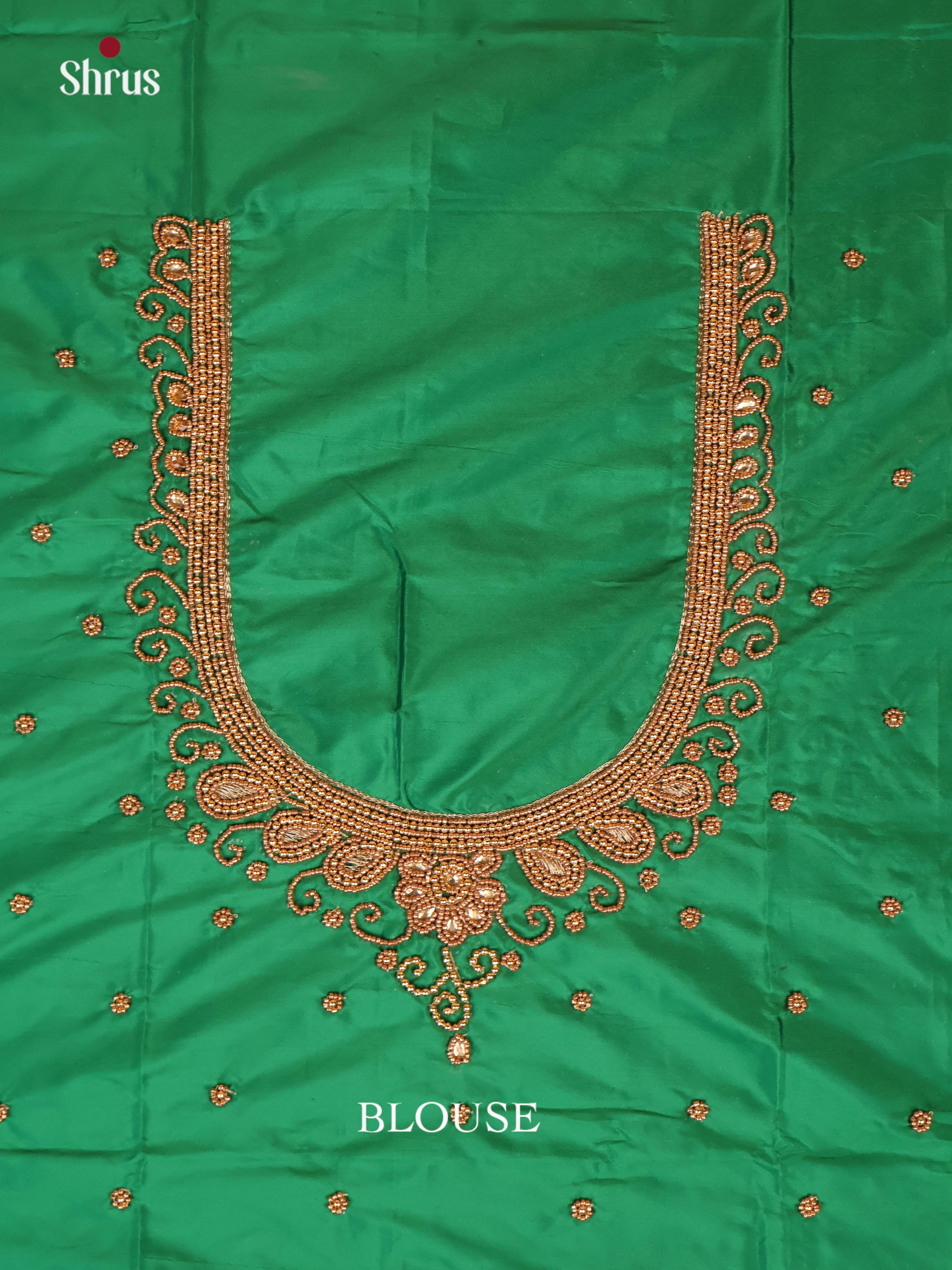 Green - Aari Blouse - Shop on Shrus.com