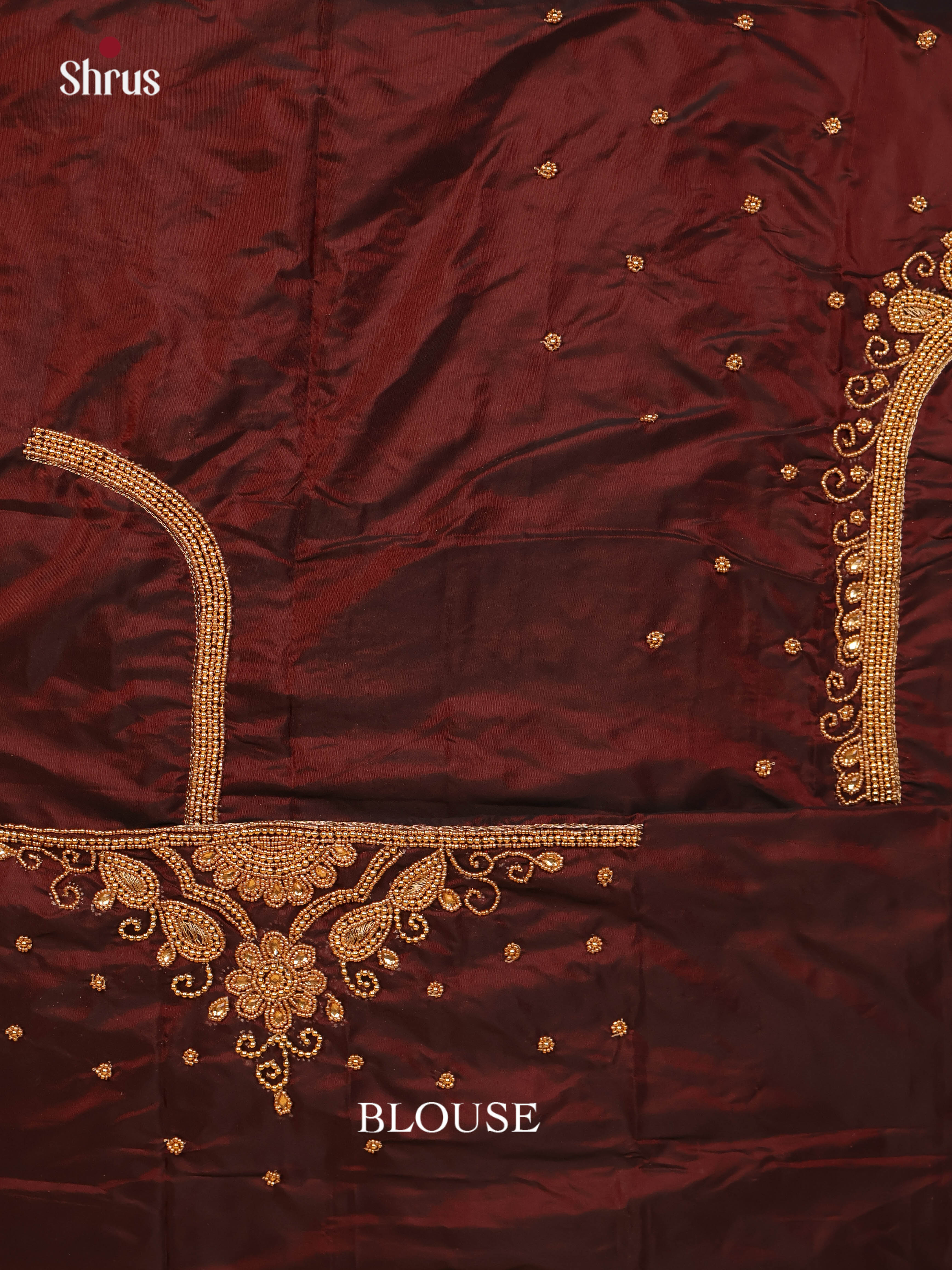 Brown - Aari Blouse - Shop on Shrus.com