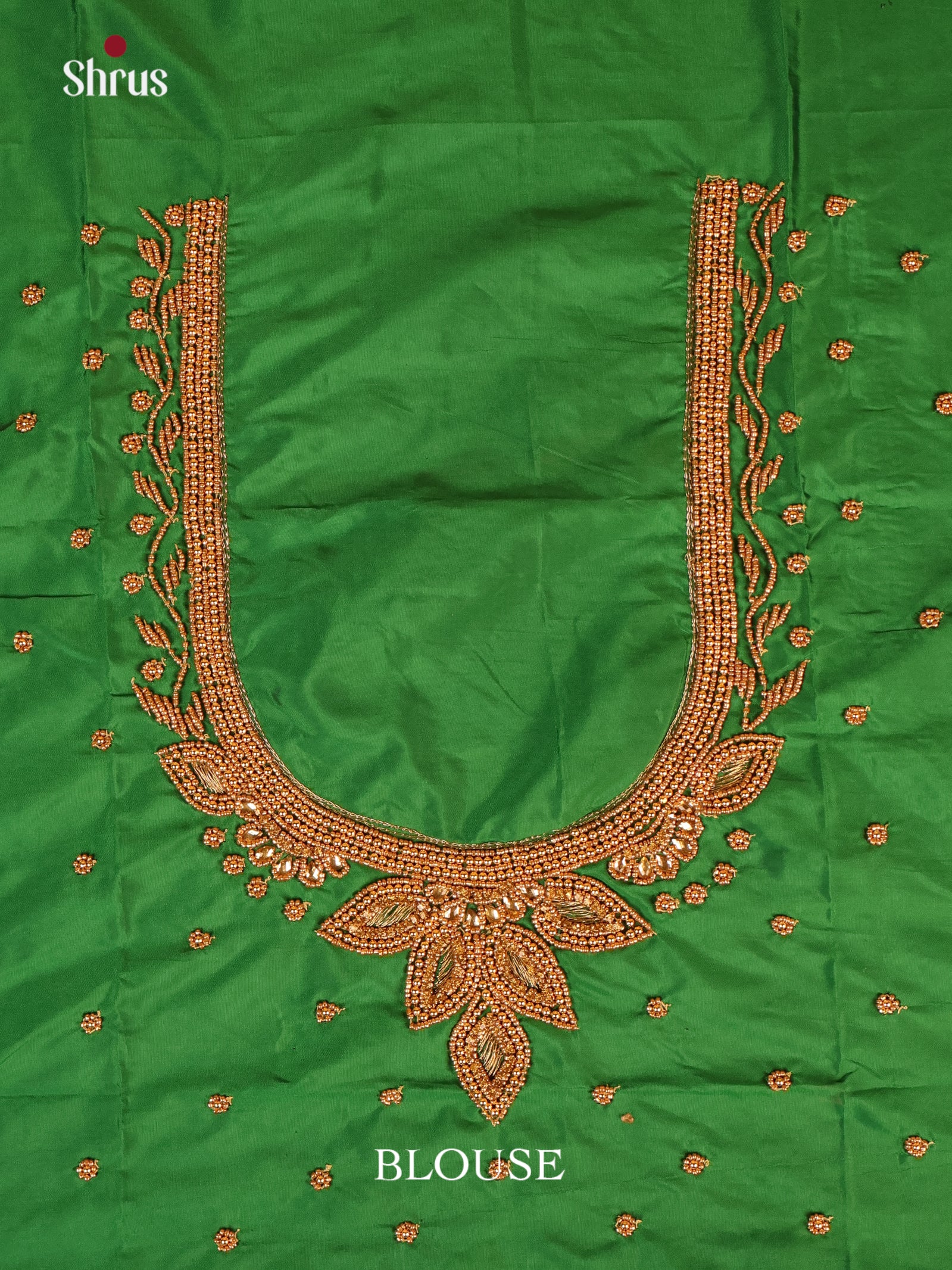 Leaf Green - Aari Blouse - Shop on Shrus.com