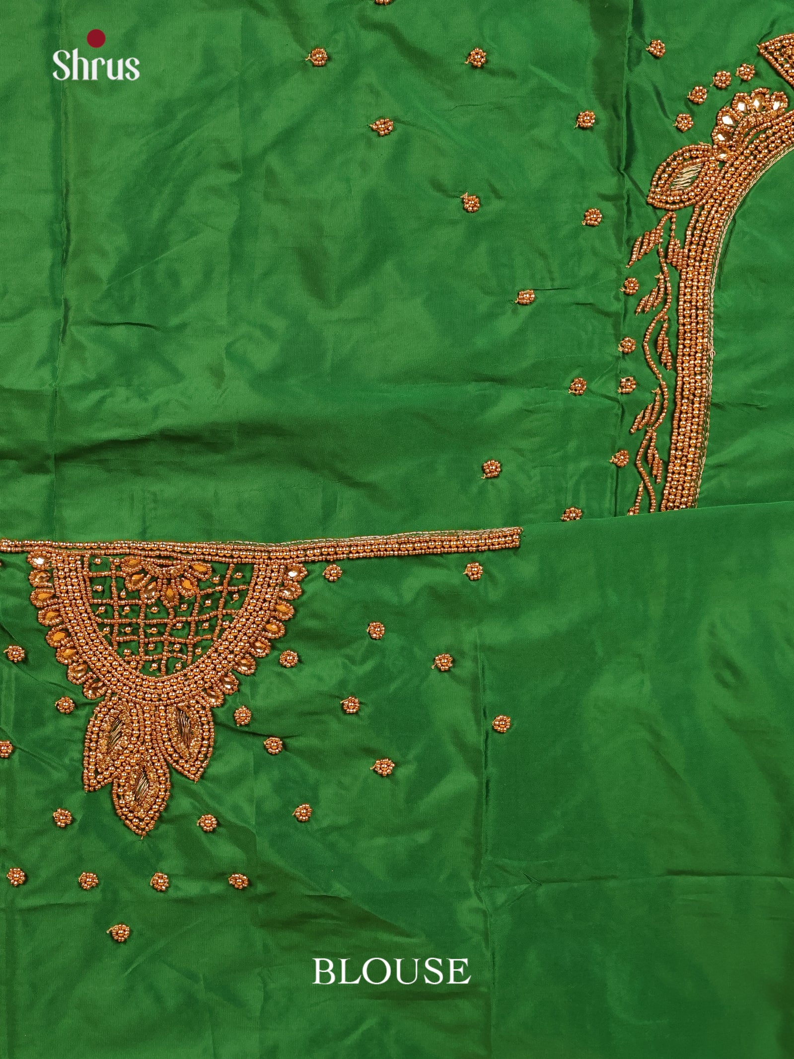 Leaf Green - Aari Blouse - Shop on Shrus.com