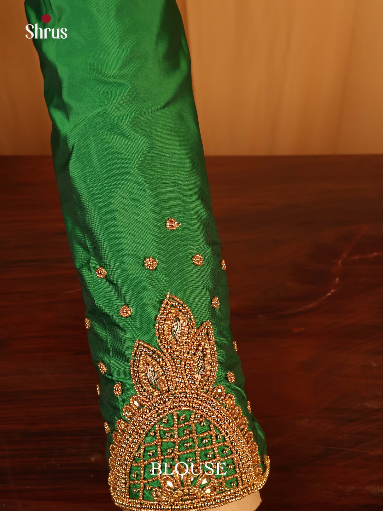 Leaf Green - Aari Blouse - Shop on Shrus.com