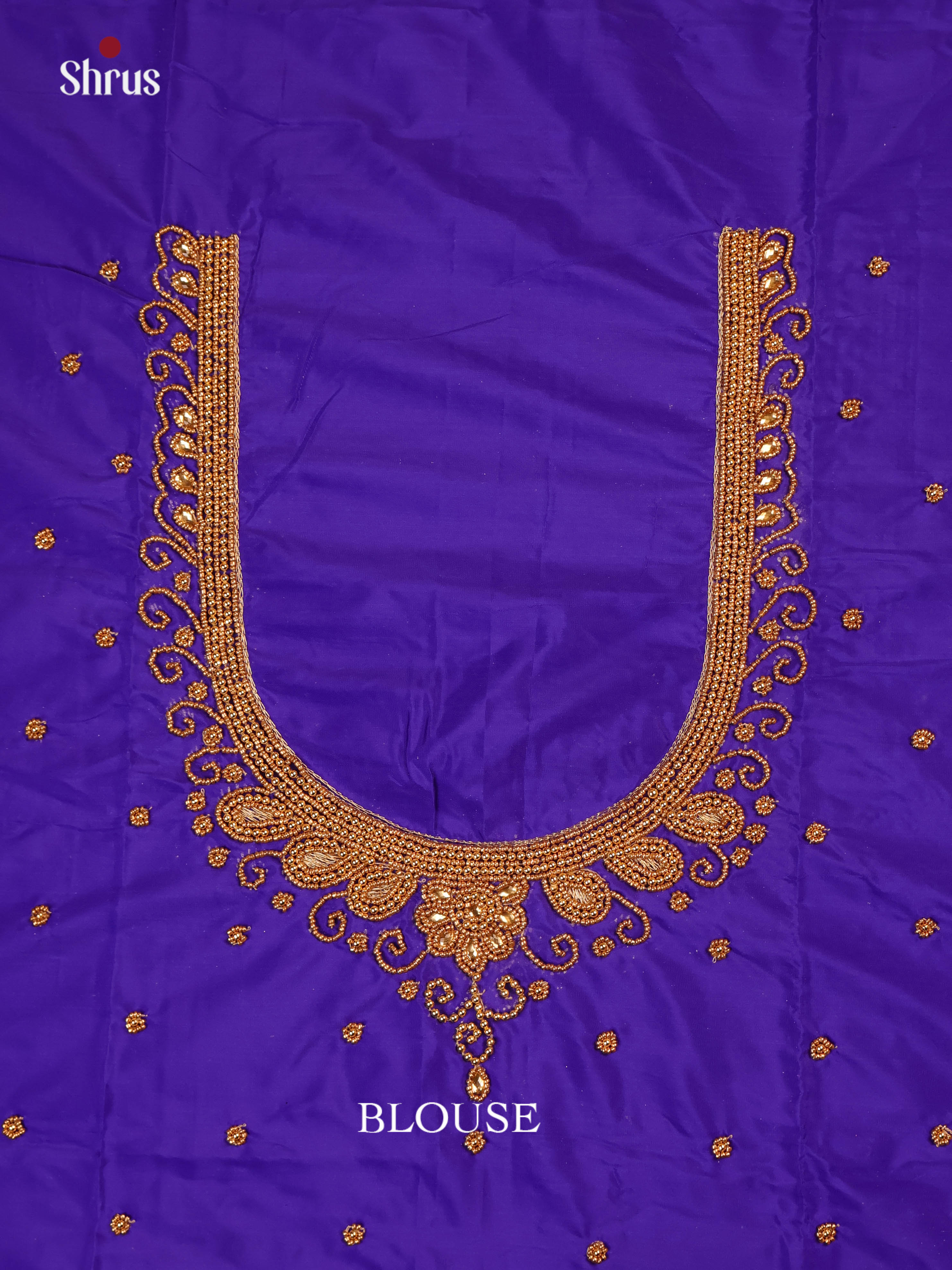 Blue- Aari Blouse - Shop on Shrus.com