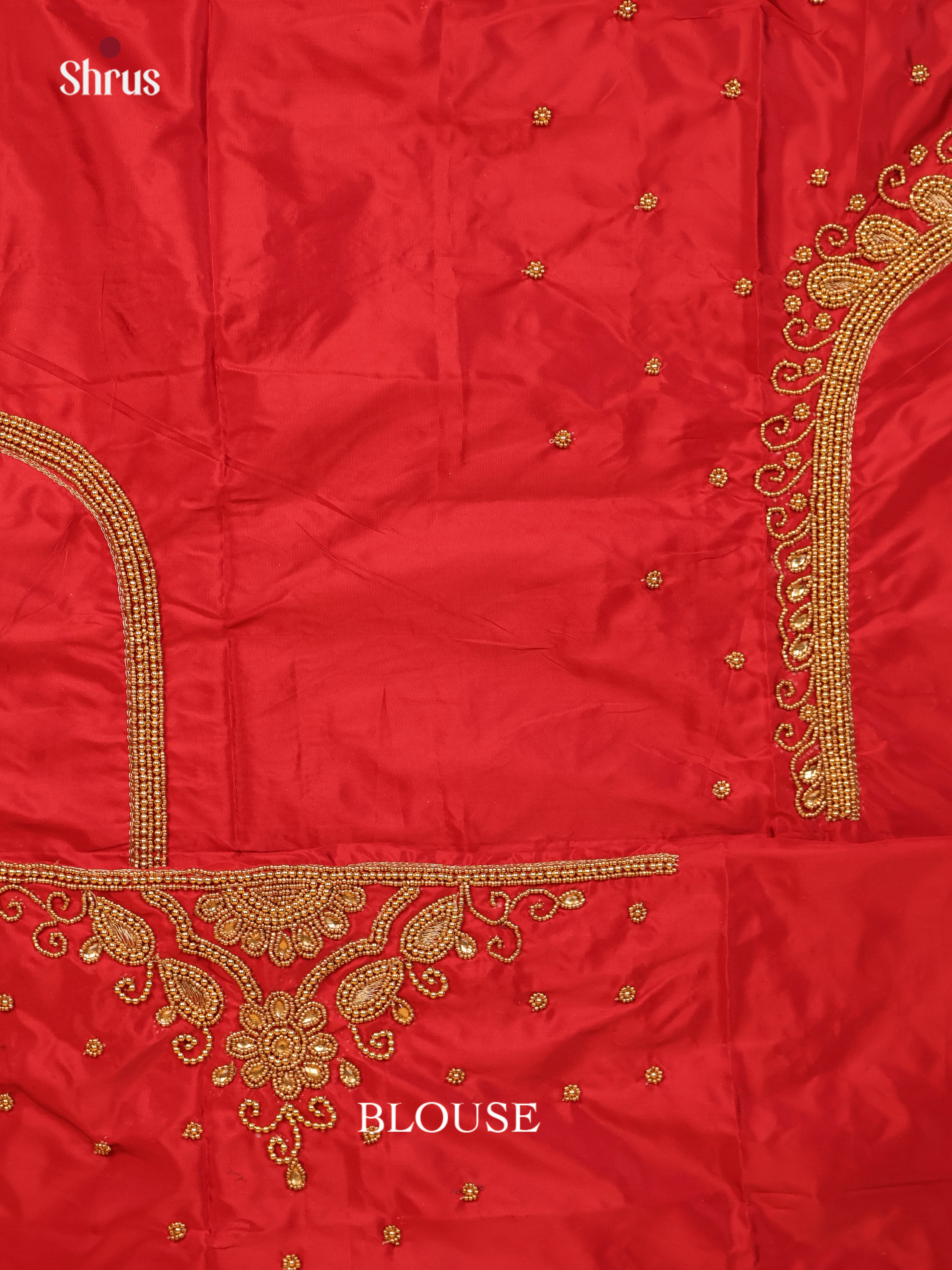 Red - Aari Blouse - Shop on Shrus.com