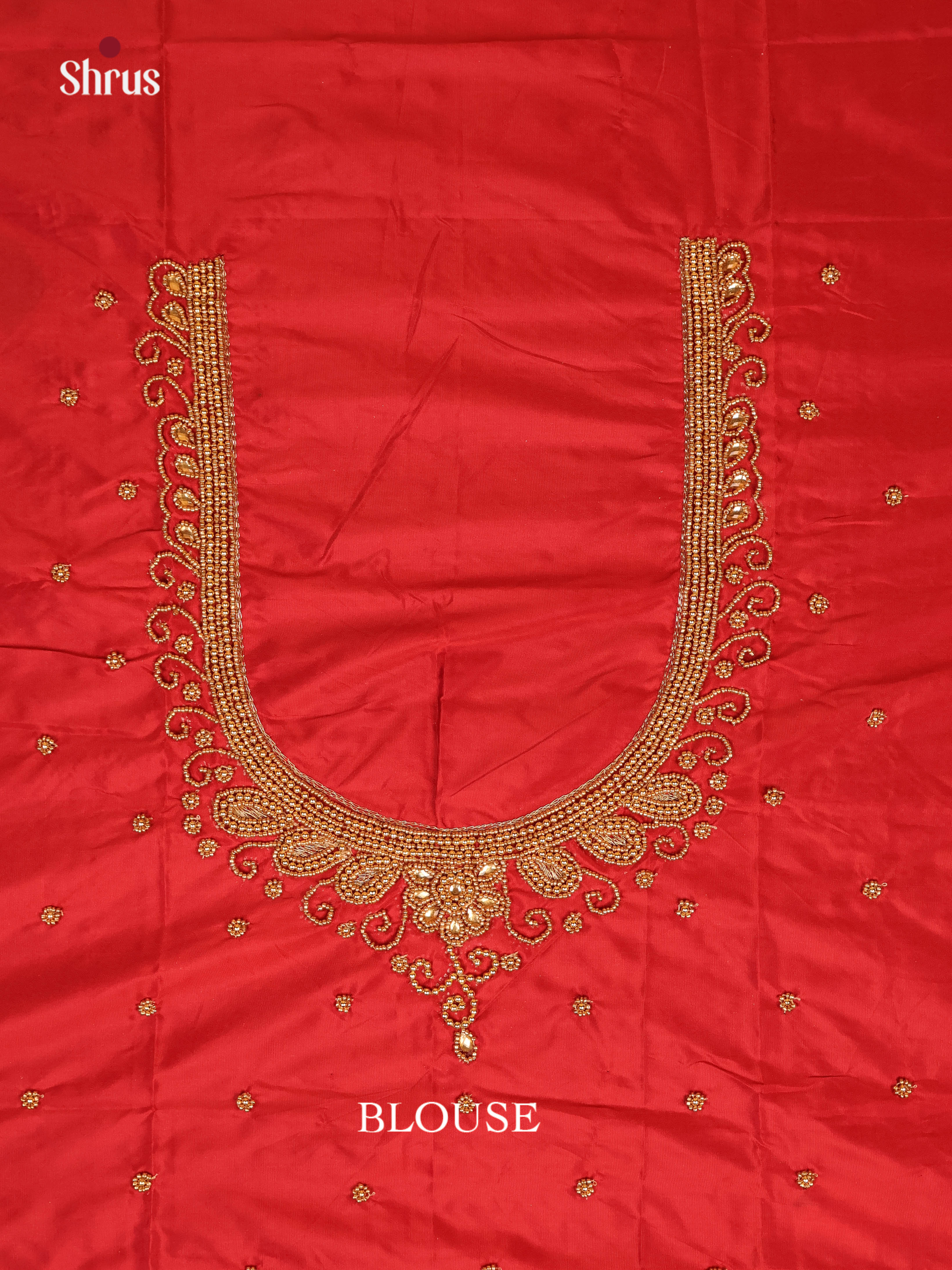 Red - Aari Blouse - Shop on Shrus.com
