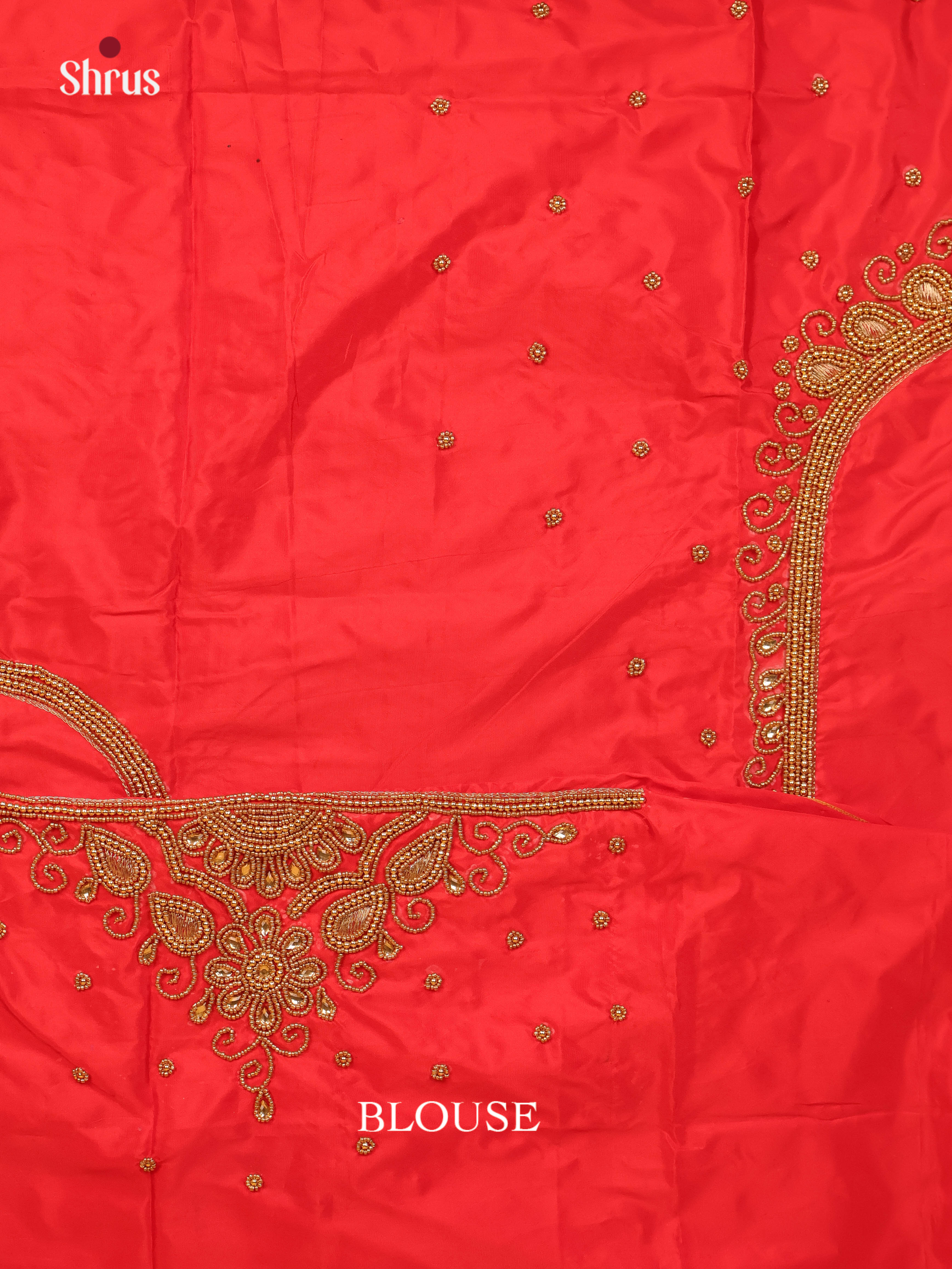 Red - Aari Blouse - Shop on Shrus.com