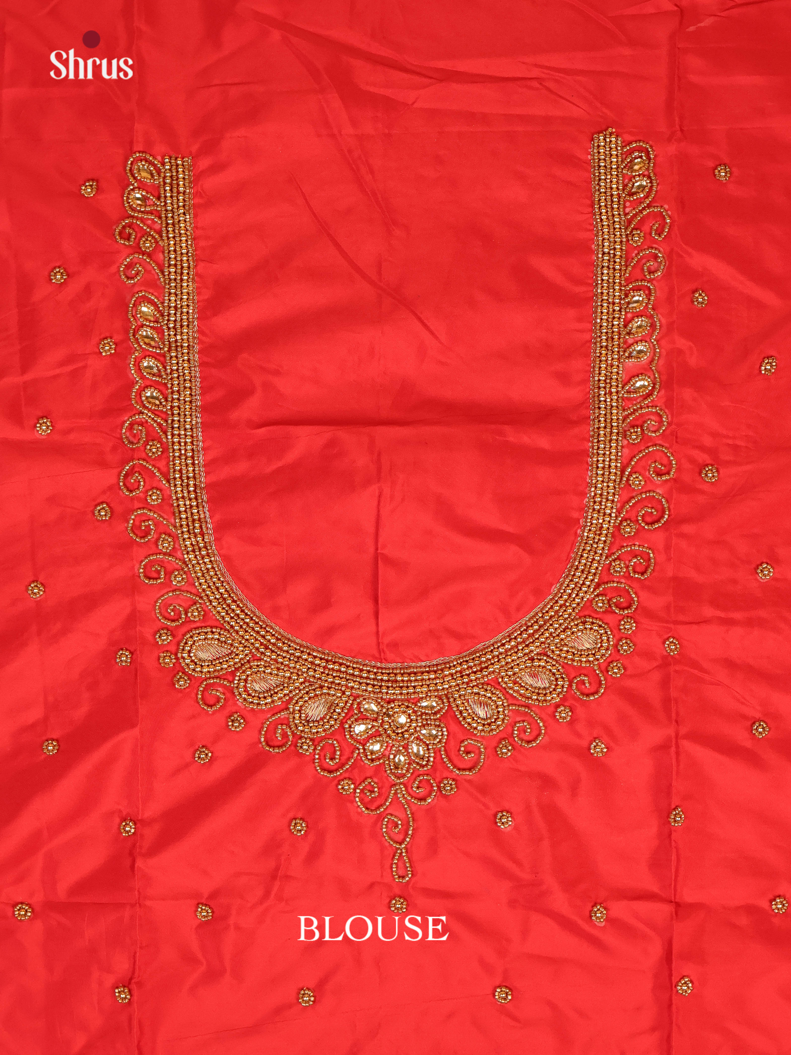 Red - Aari Blouse - Shop on Shrus.com