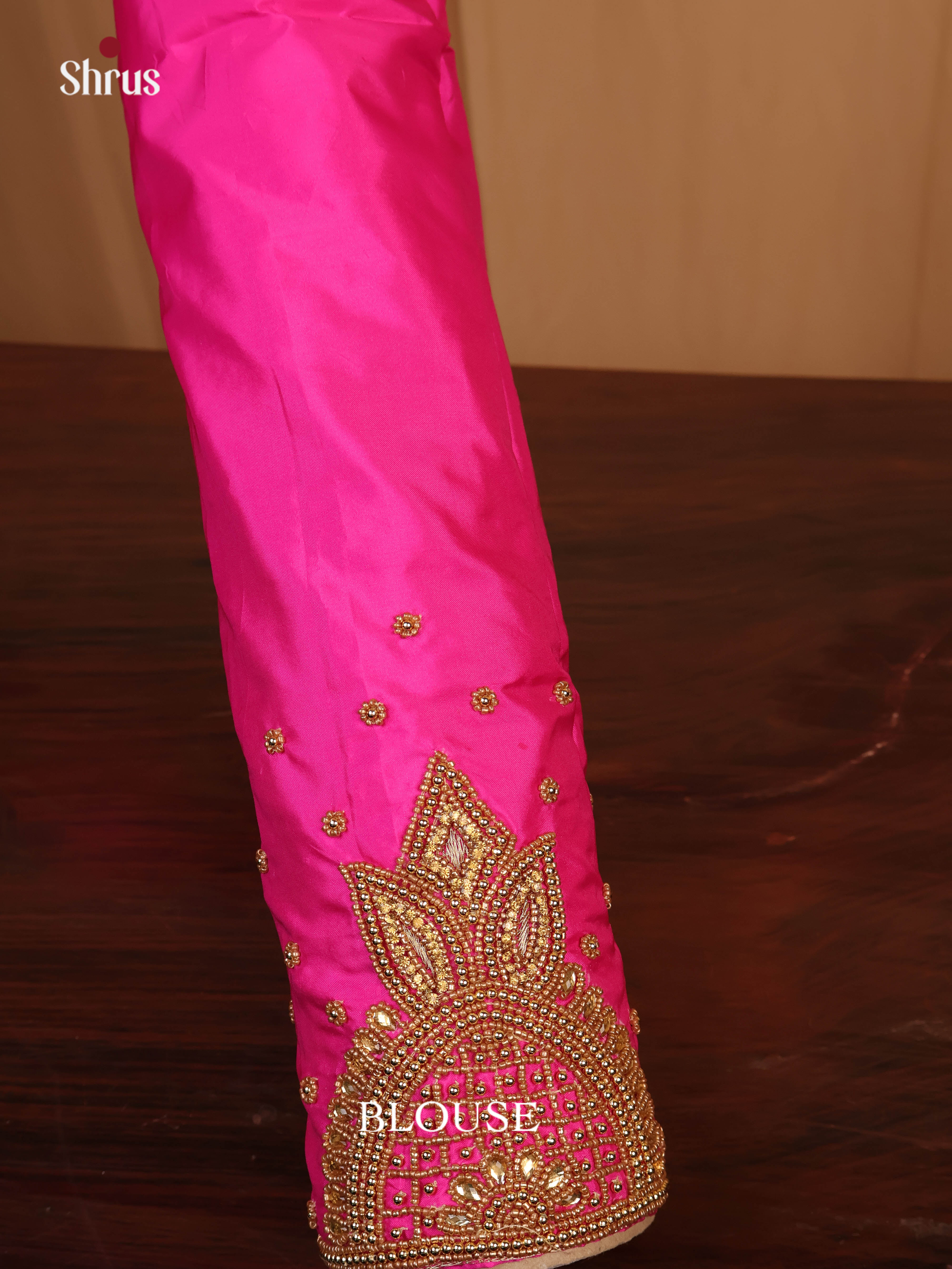 Pink - Aari Blouse - Shop on Shrus.com