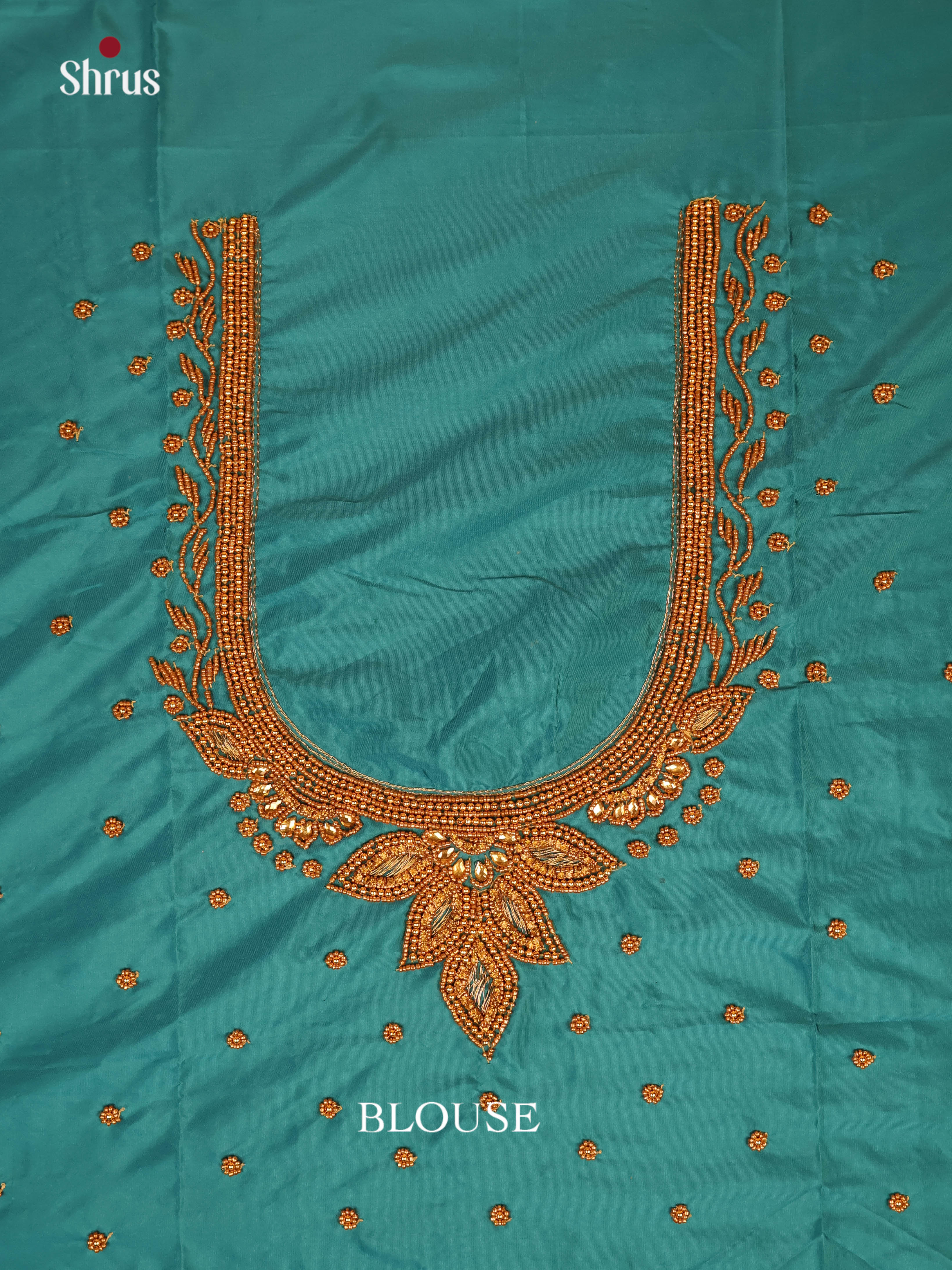 Teal - Aari Blouse - Shop on Shrus.com