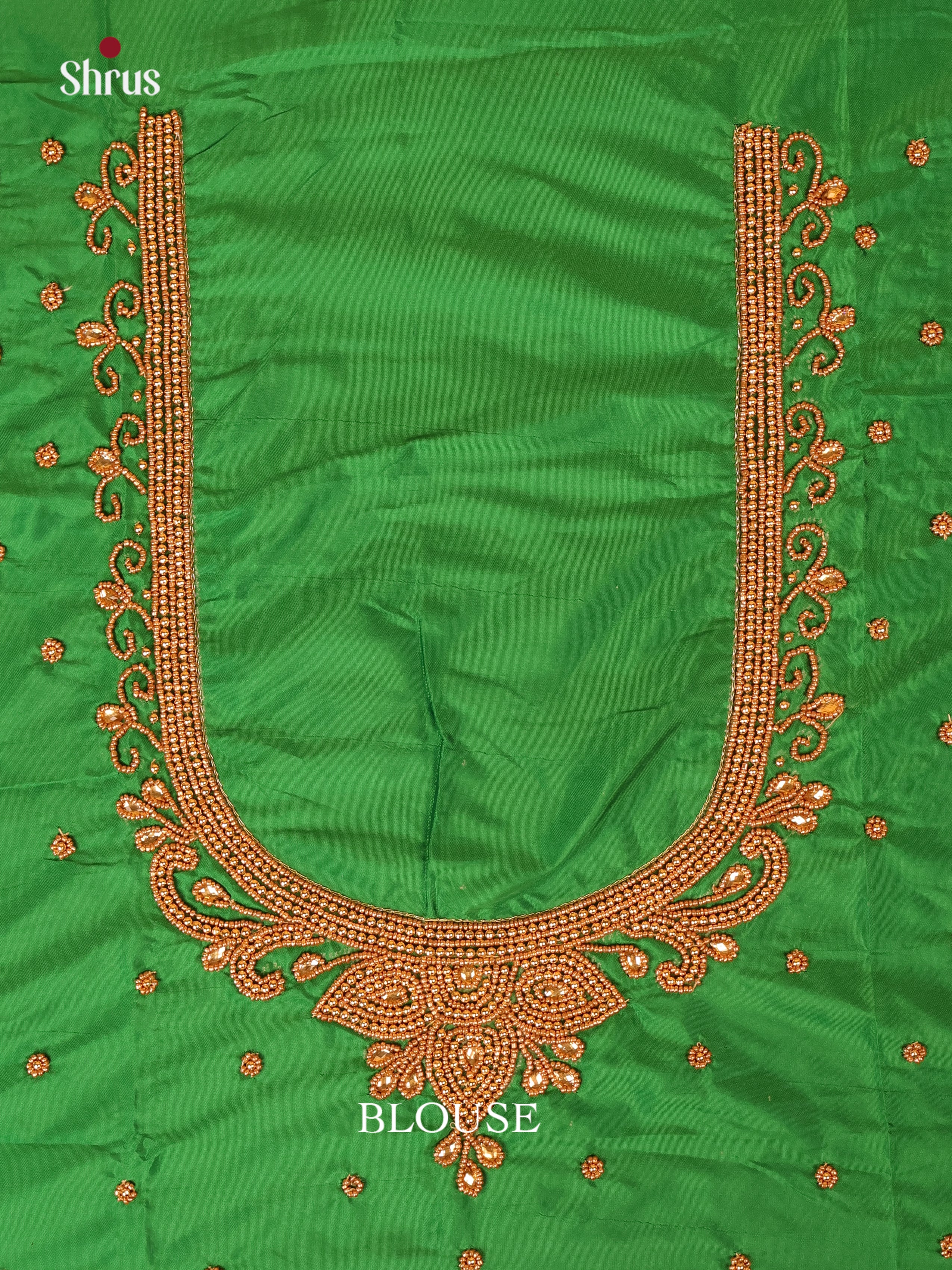Green - Aari Blouse - Shop on Shrus.com