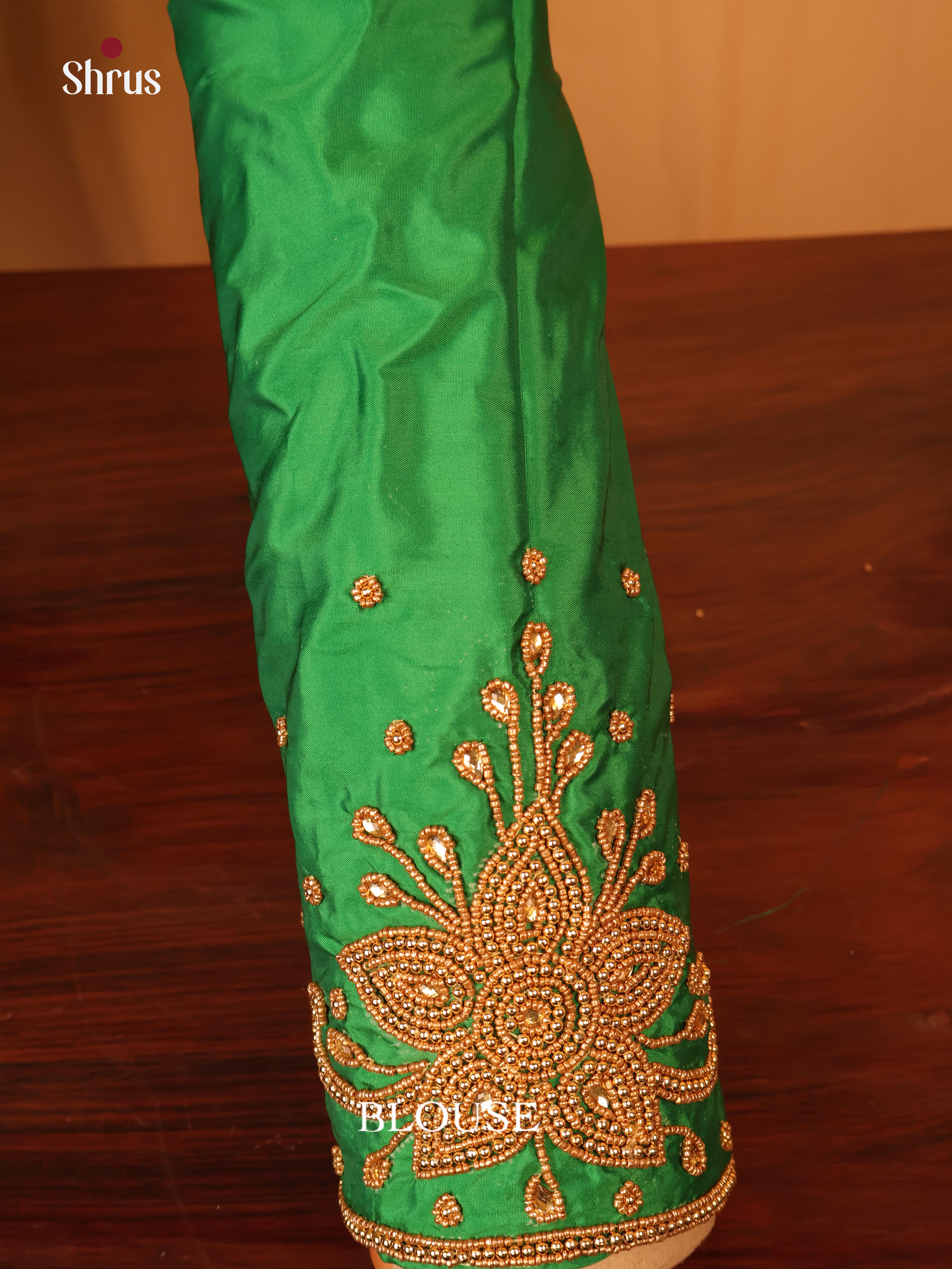 Green - Aari Blouse - Shop on Shrus.com