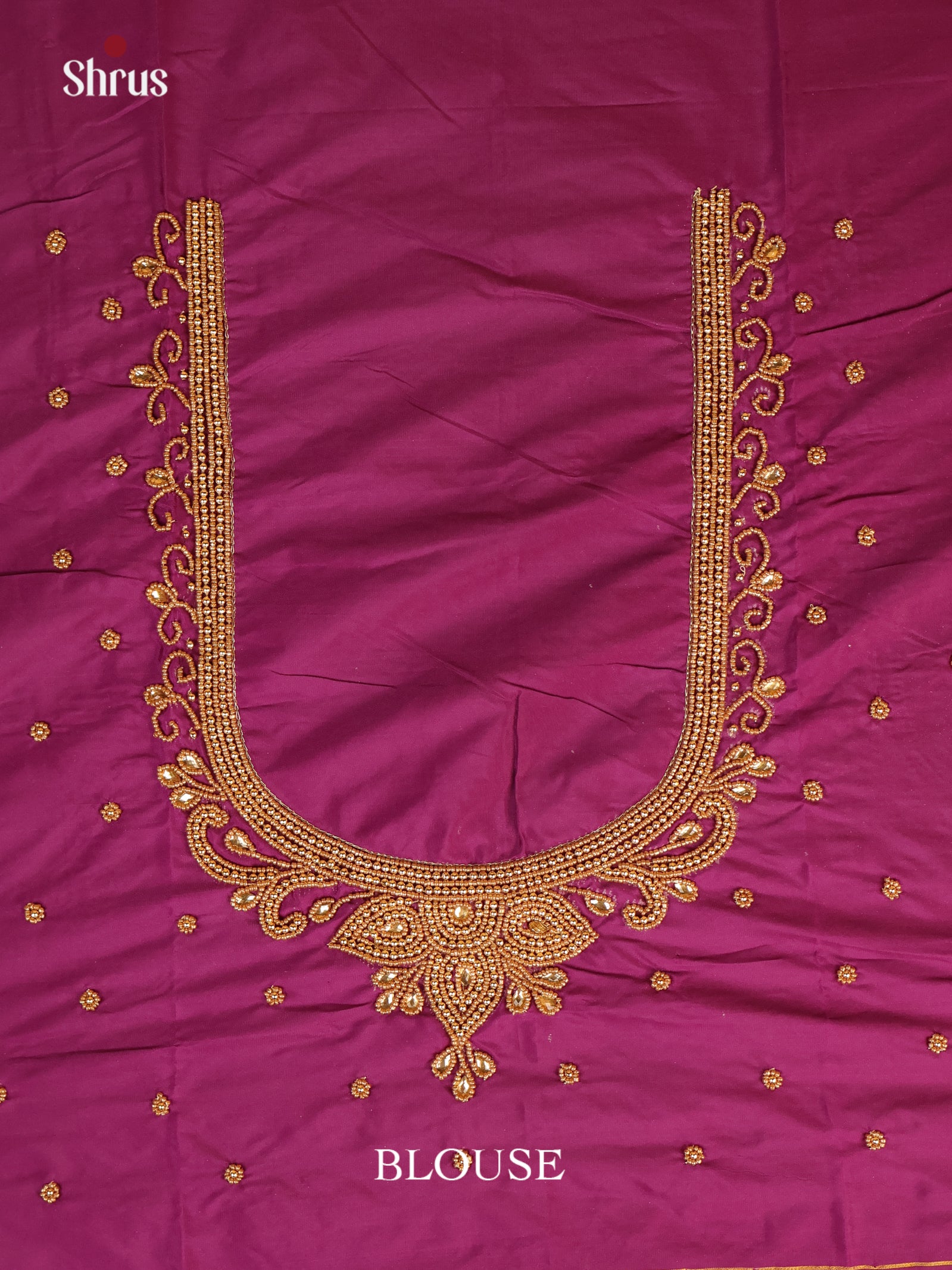 Purple - Aari Blouse - Shop on Shrus.com