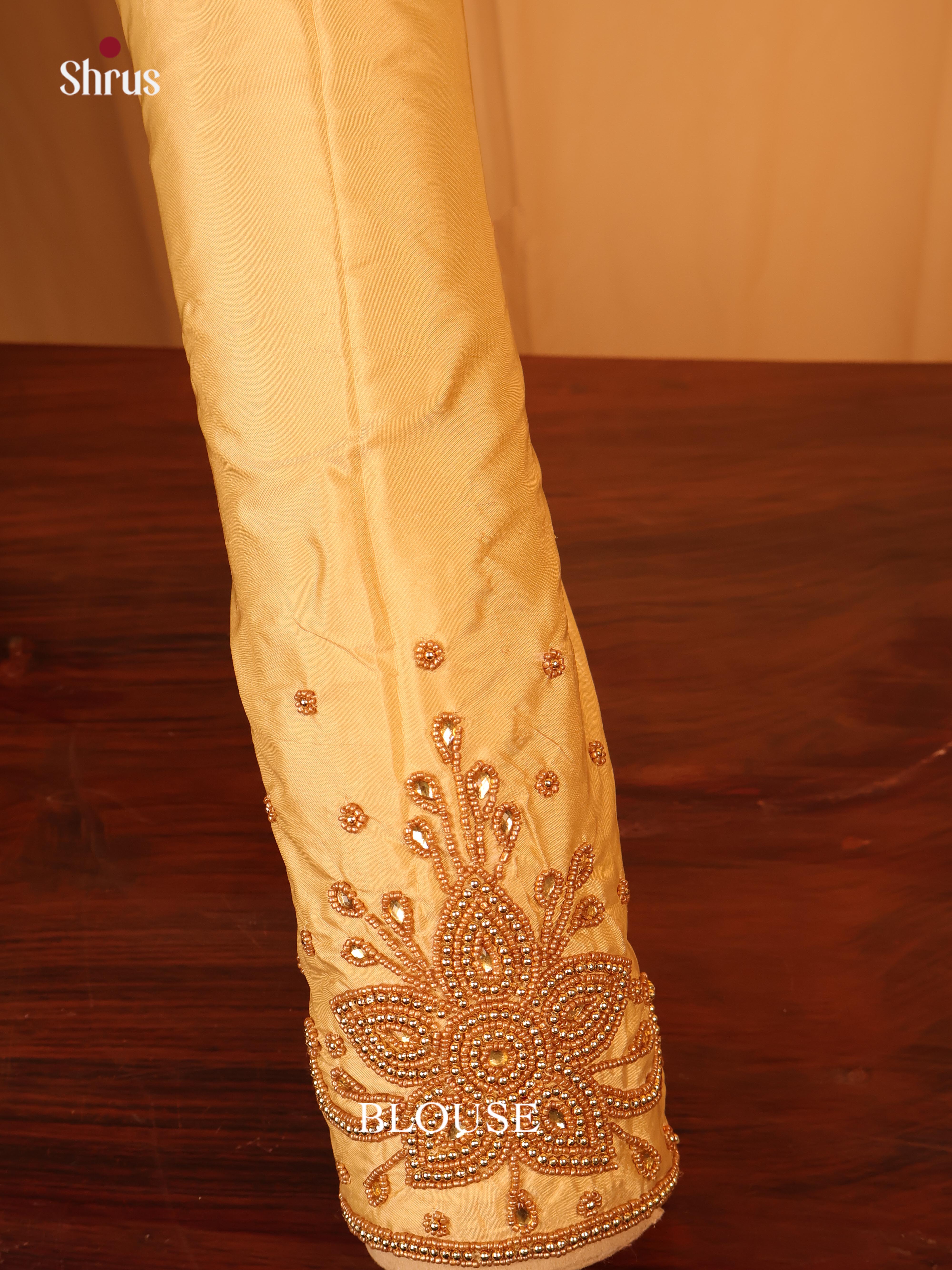 Dull Gold - Aari Blouse - Shop on Shrus.com