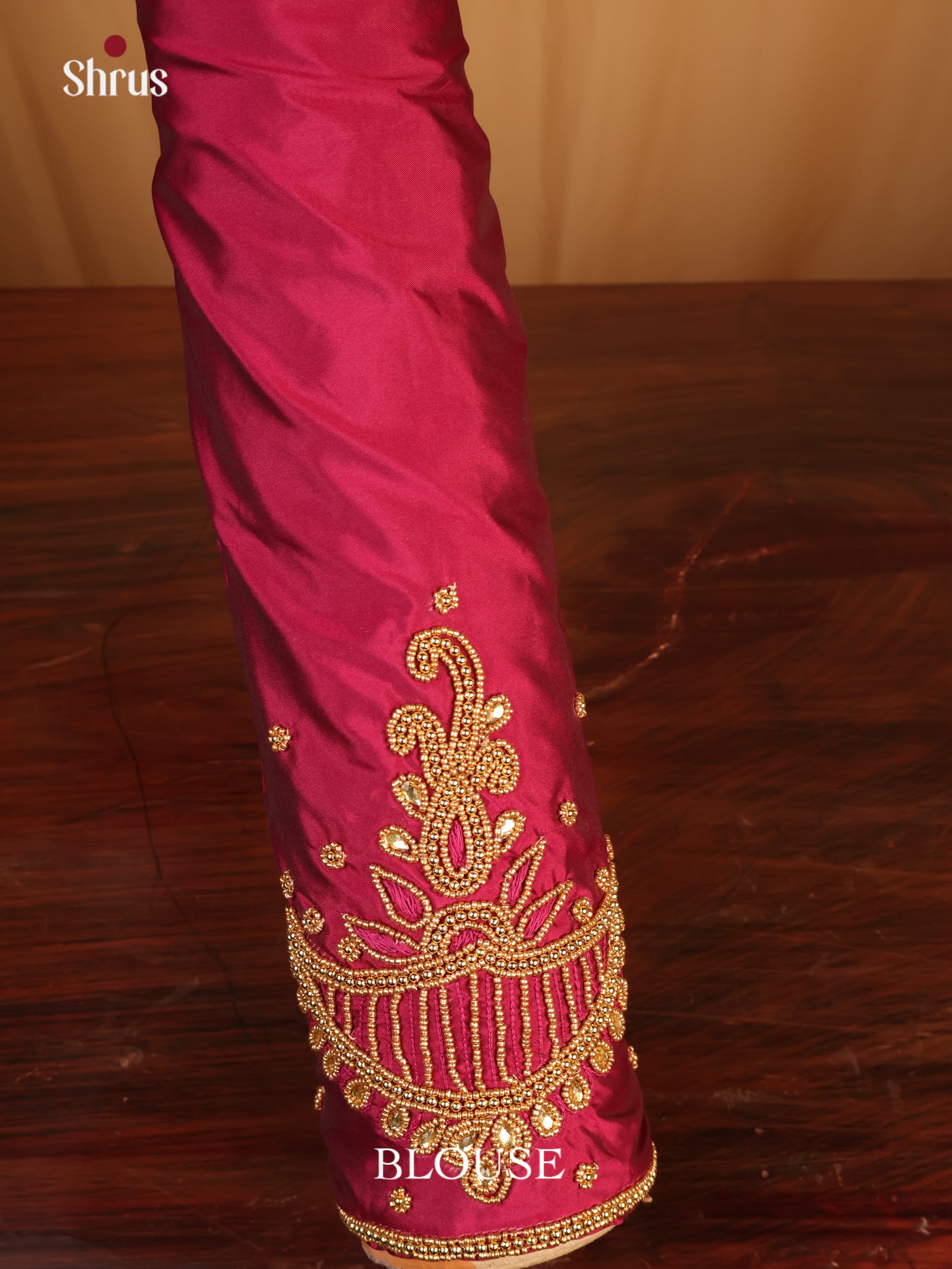 Maroon - Aari Blouse - Shop on Shrus.com