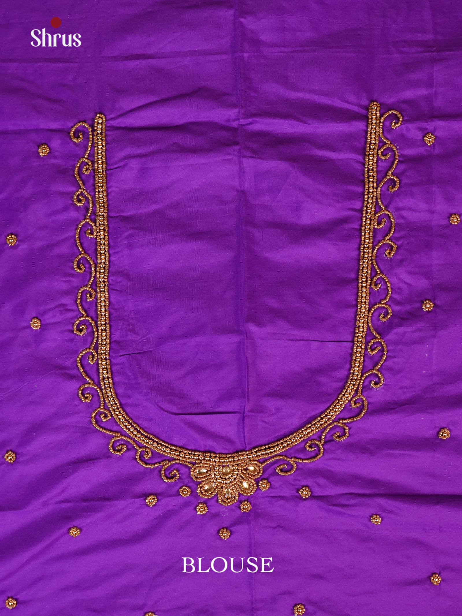 Purple - Aari Blouse - Shop on Shrus.com