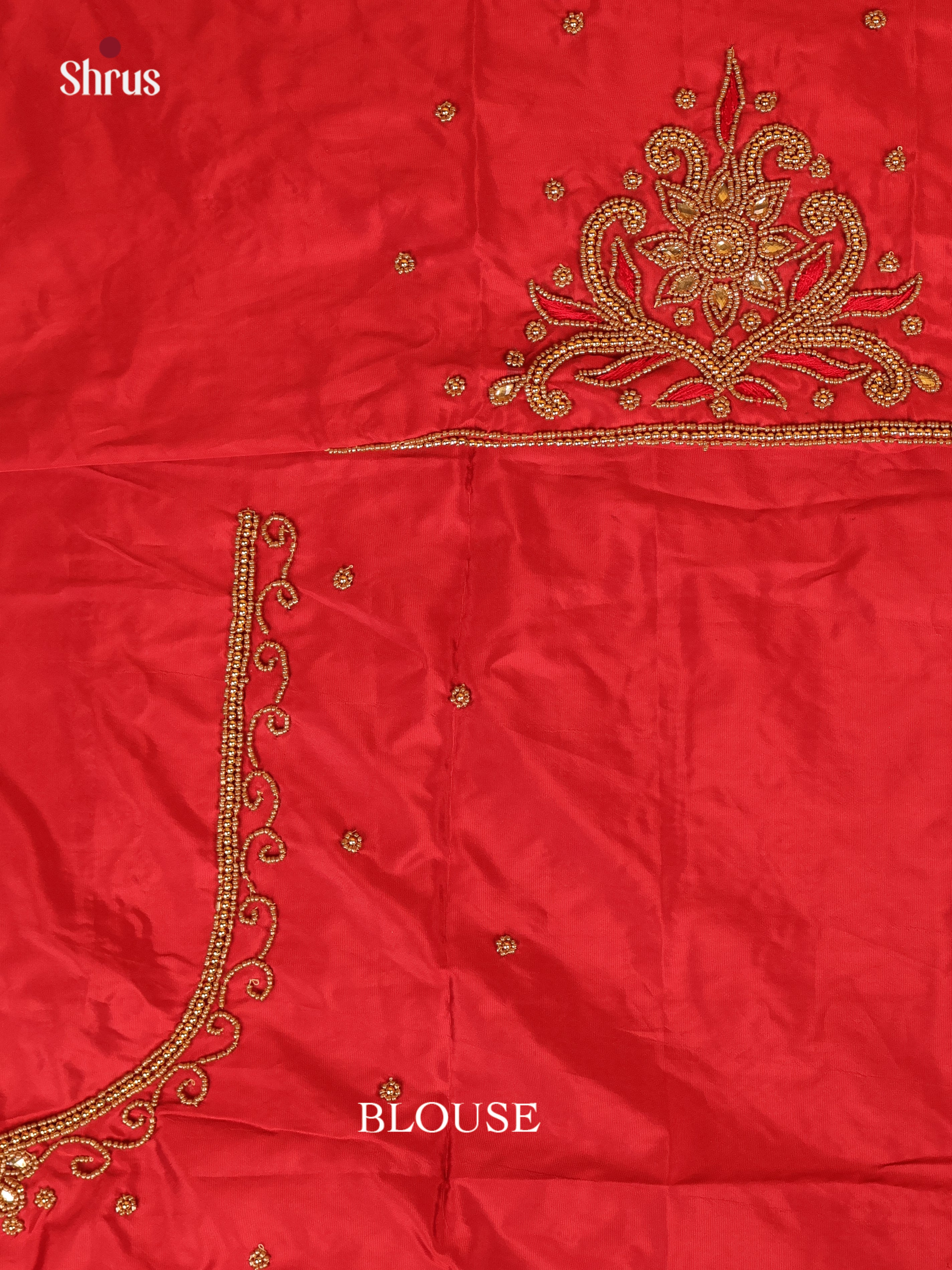 Red - Aari Blouse - Shop on Shrus.com
