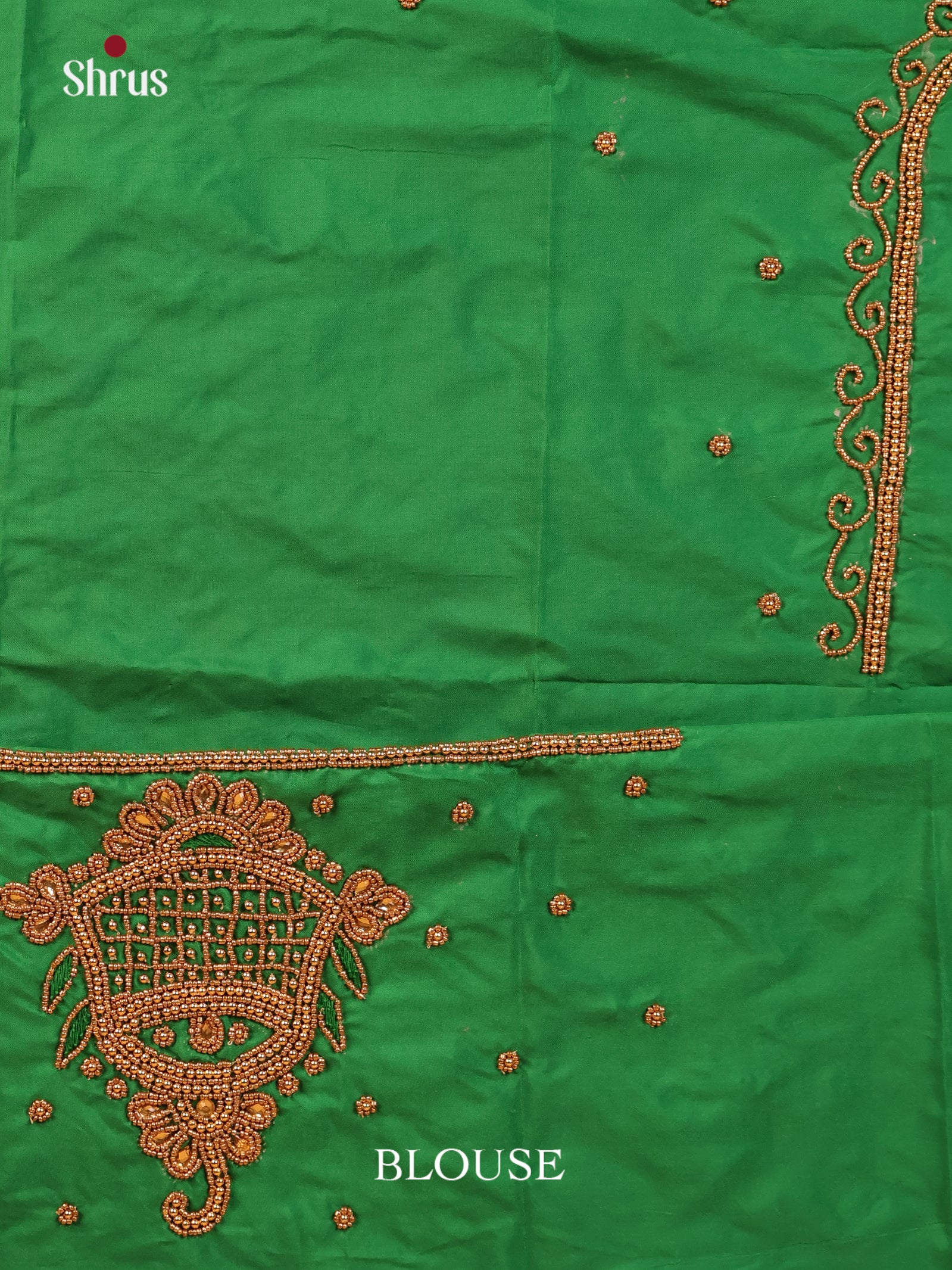 green - Aari Blouse - Shop on Shrus.com