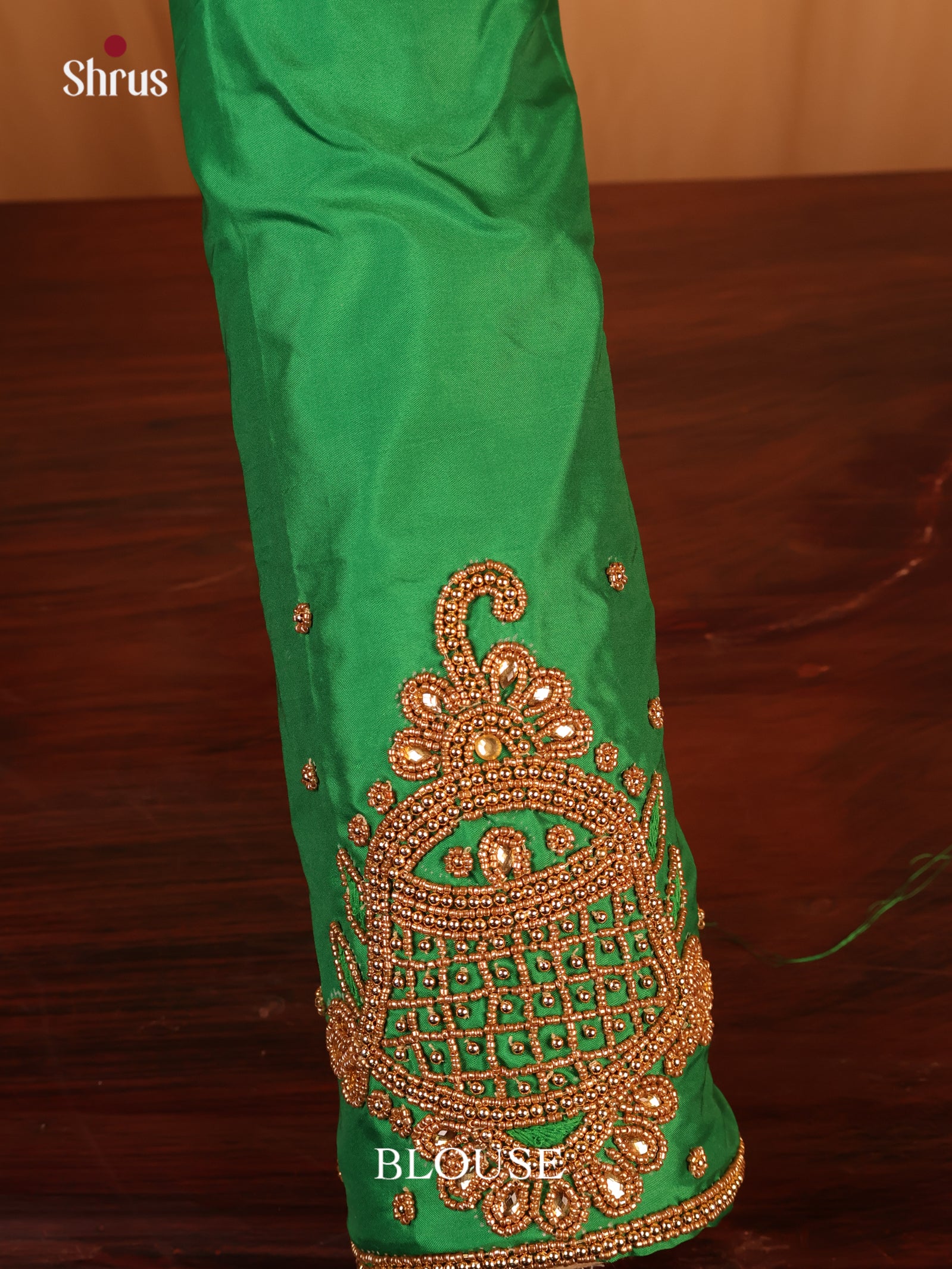 green - Aari Blouse - Shop on Shrus.com