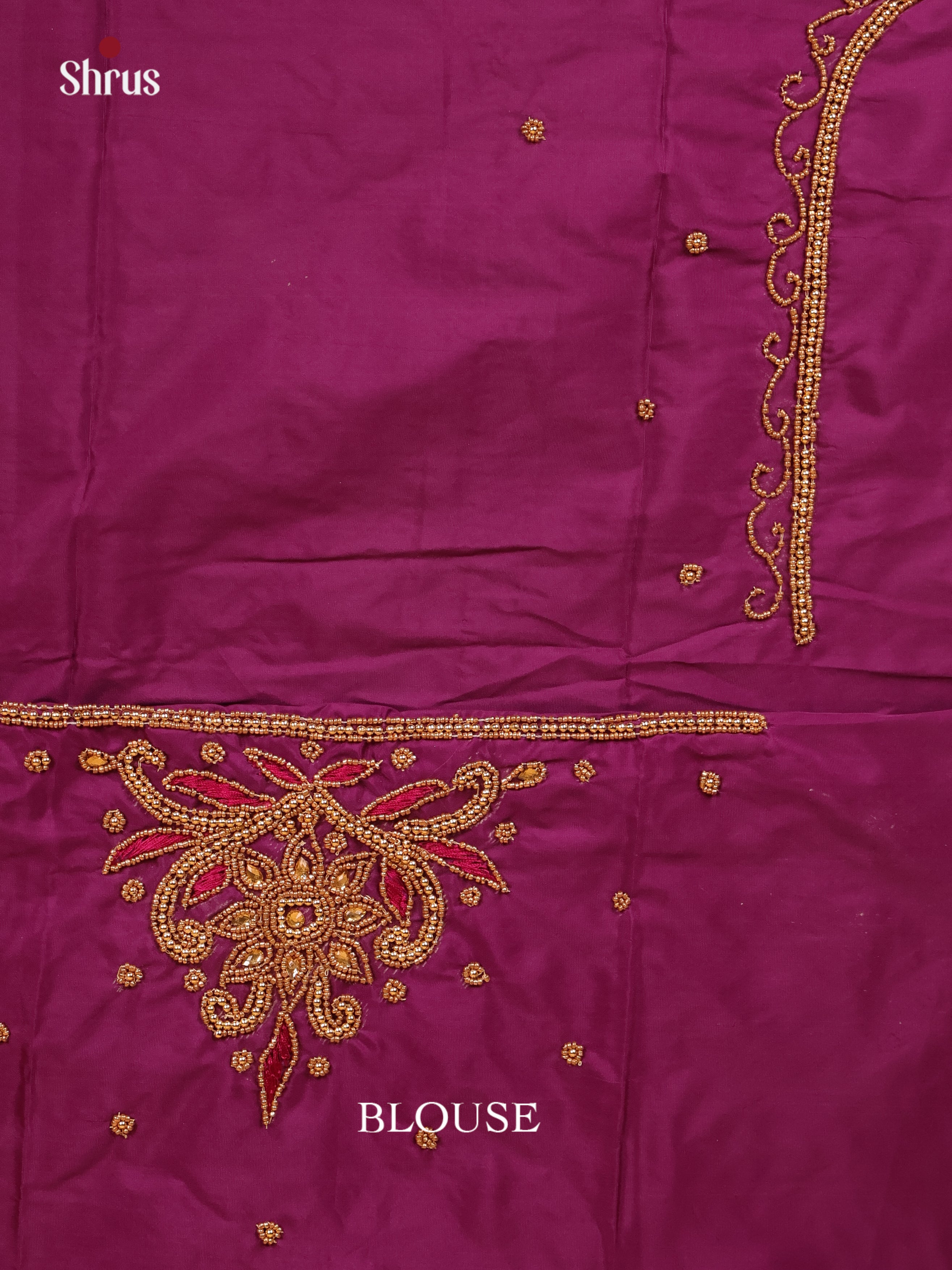 Purple - Aari Blouse - Shop on Shrus.com